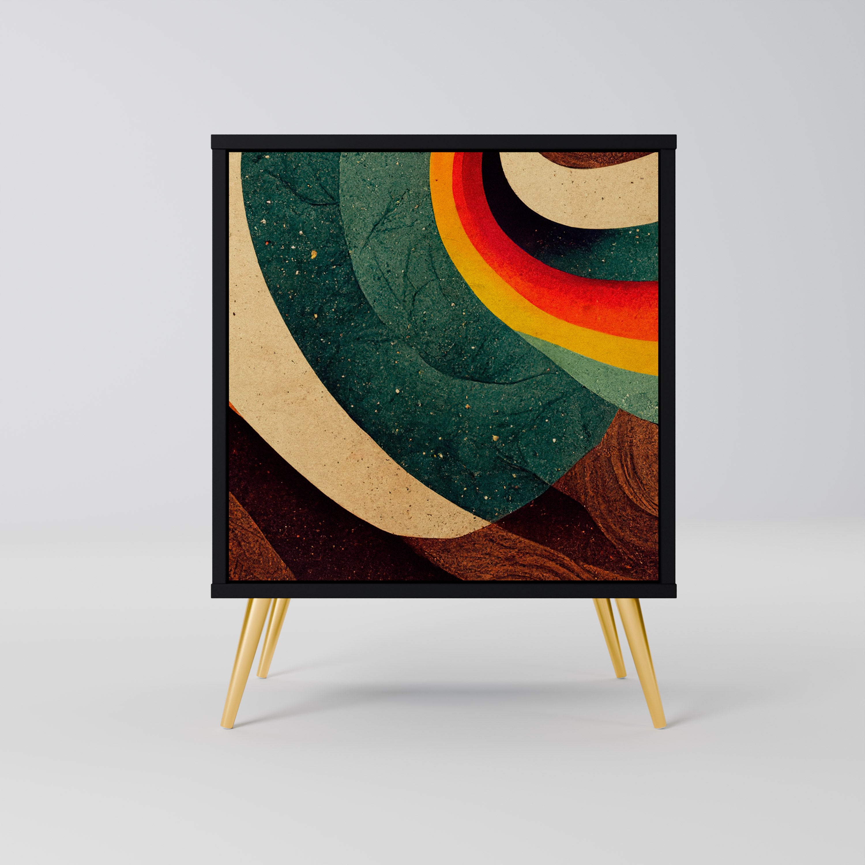 COLORFUL STRANDS Komoda 1-drzwiowa korpus Czarny