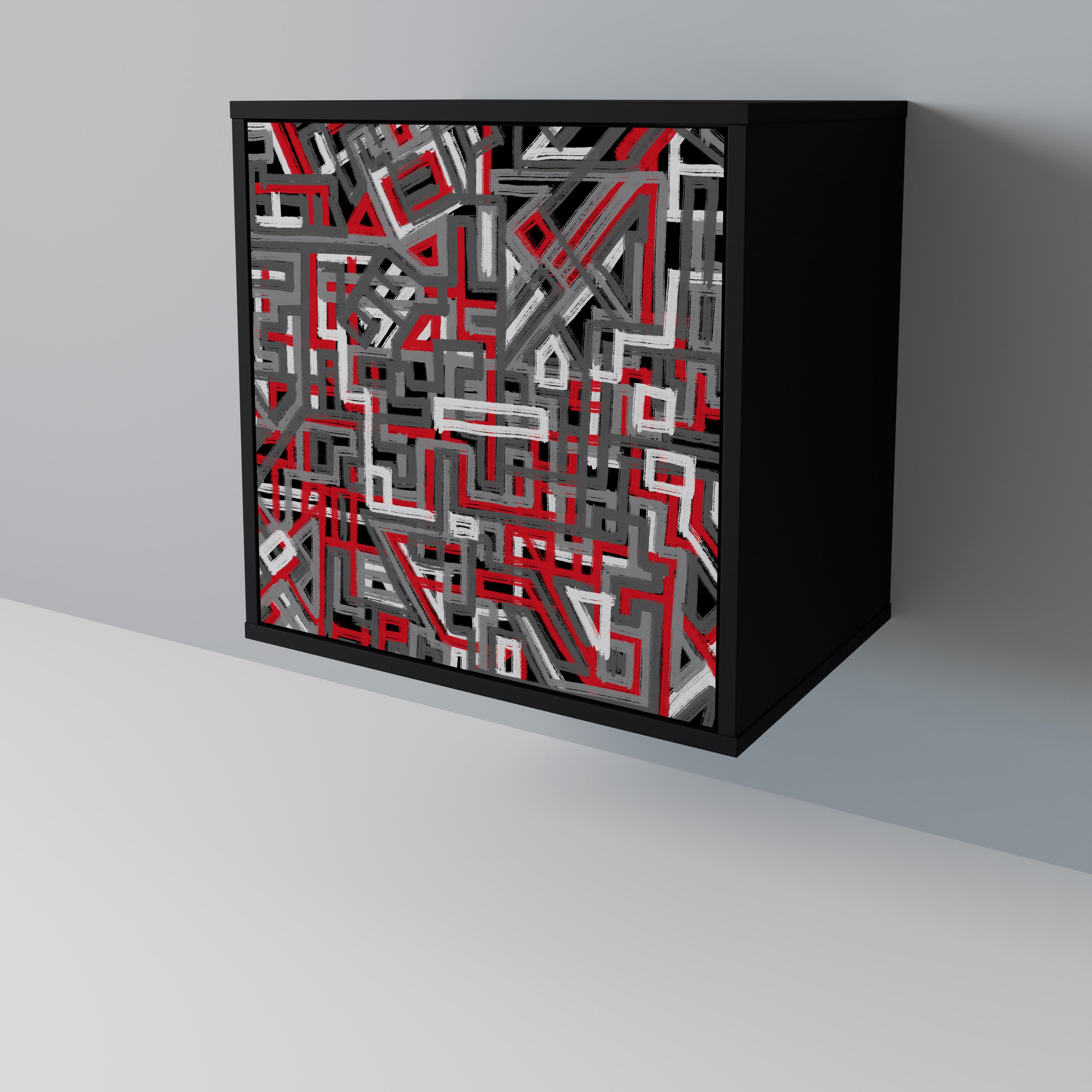 BROKEN LINES Komoda 1-drzwiowa korpus Czarny