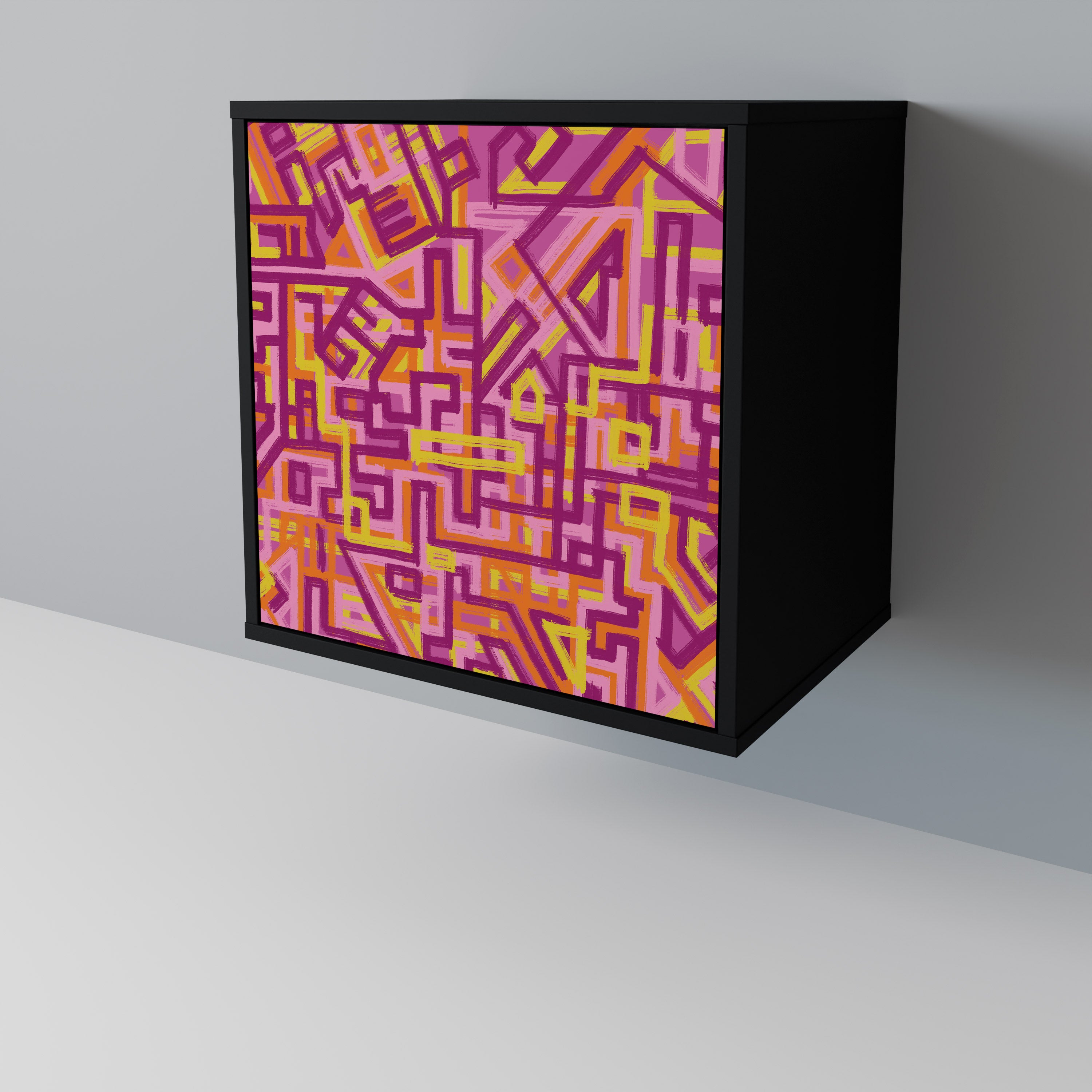 LOVELY MEMORIES Komoda 1-drzwiowa korpus Czarny