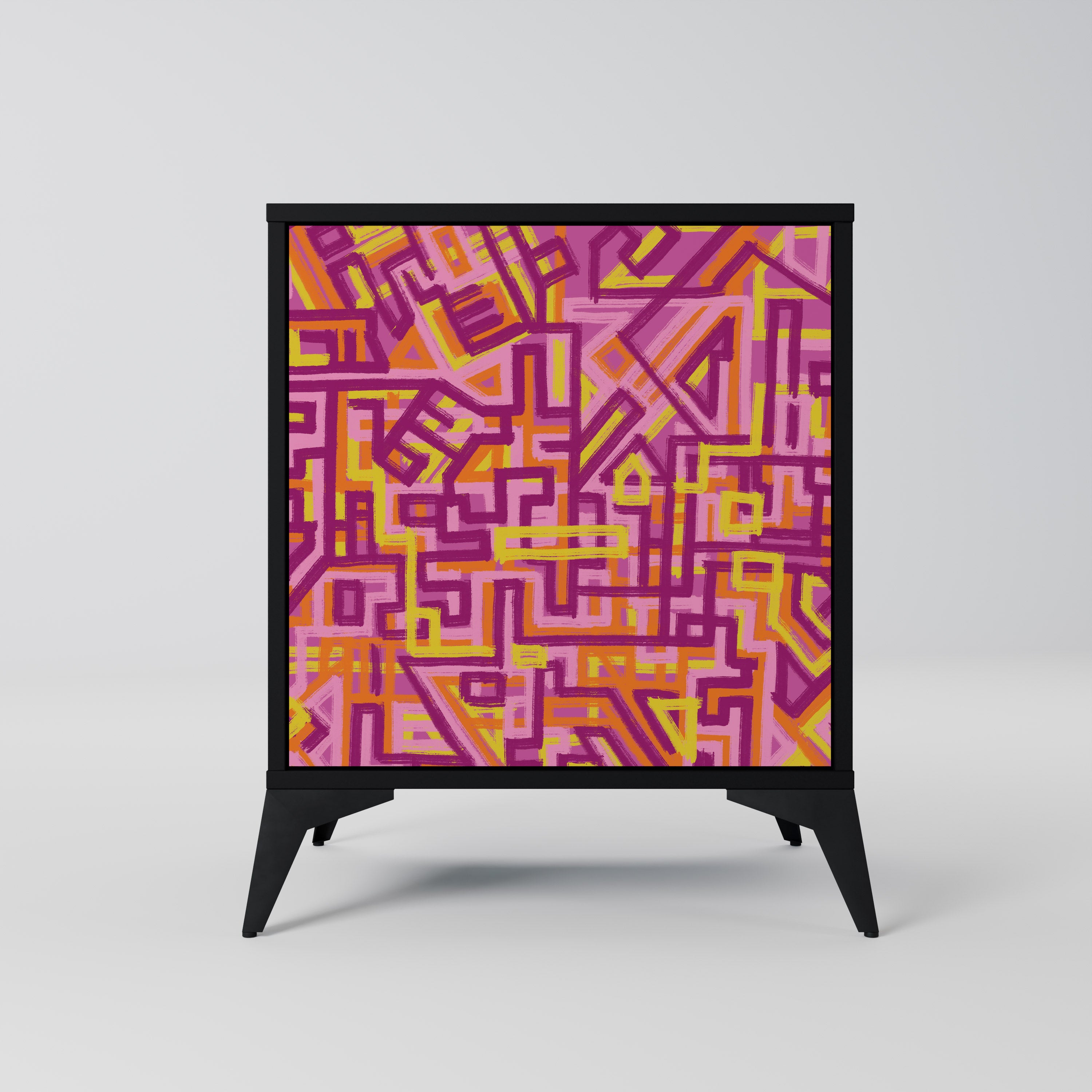 LOVELY MEMORIES Komoda 1-drzwiowa korpus Czarny