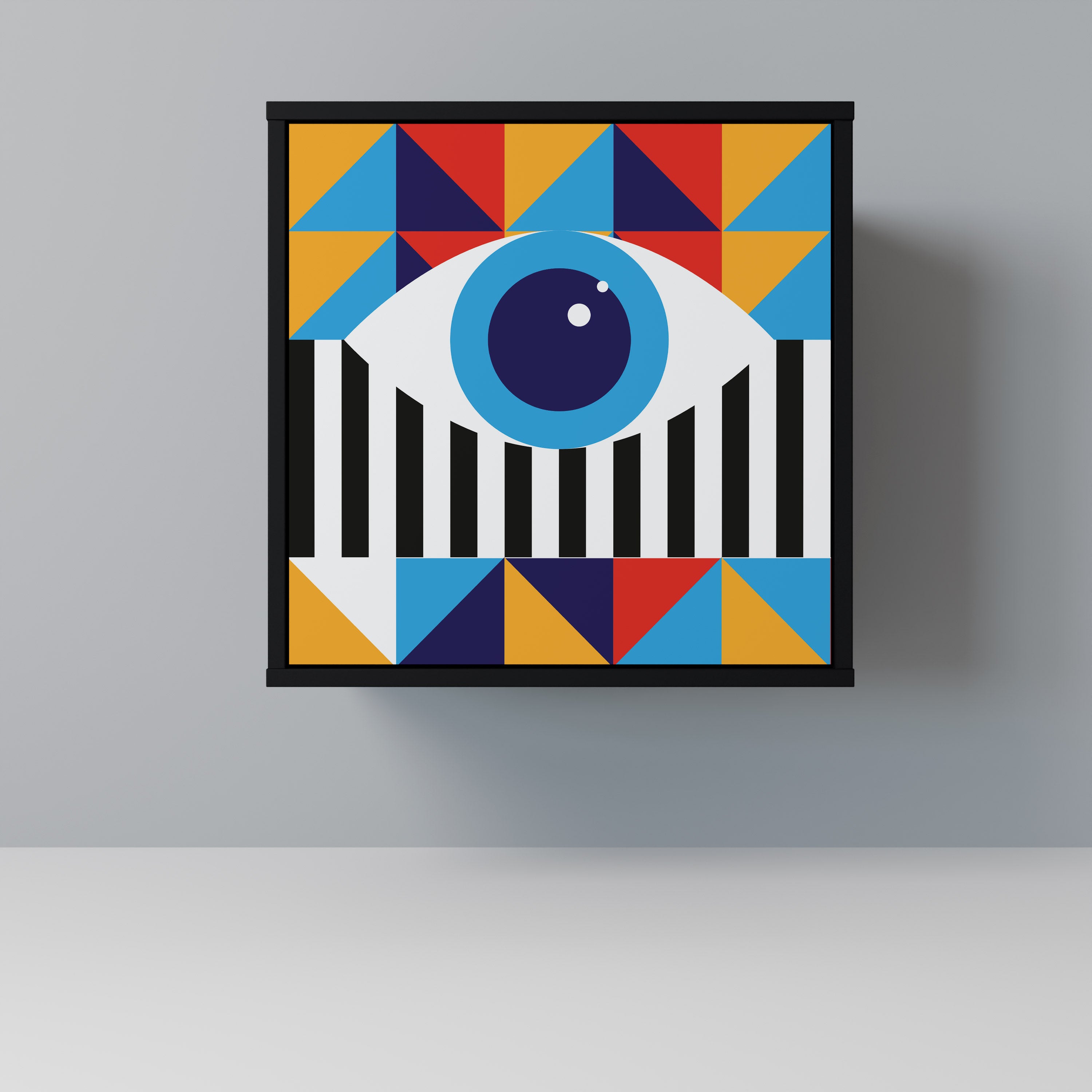 ABSTRACTION AND GEOMETRY Komoda 1-drzwiowa korpus Czarny