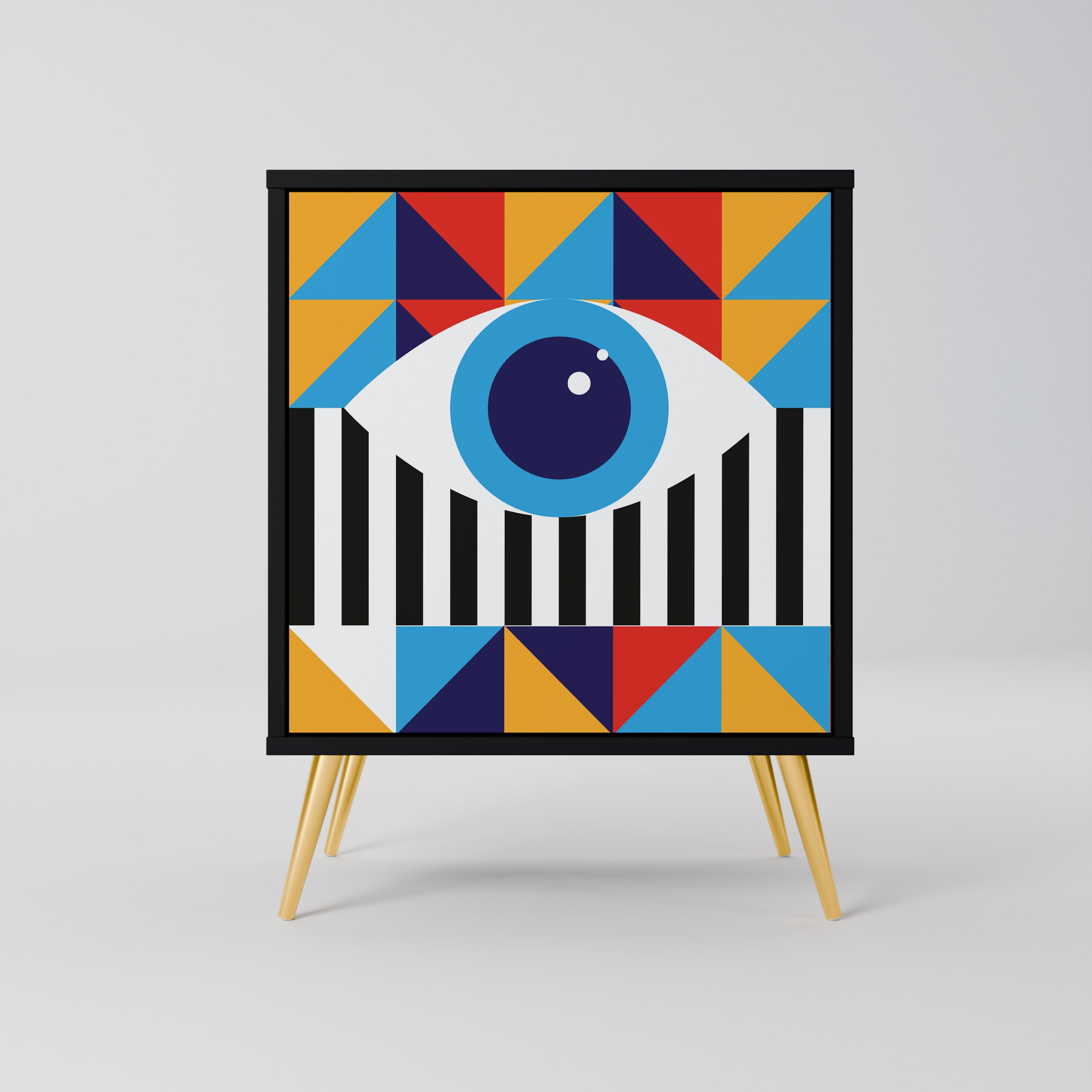 ABSTRACTION AND GEOMETRY Komoda 1-drzwiowa korpus Czarny