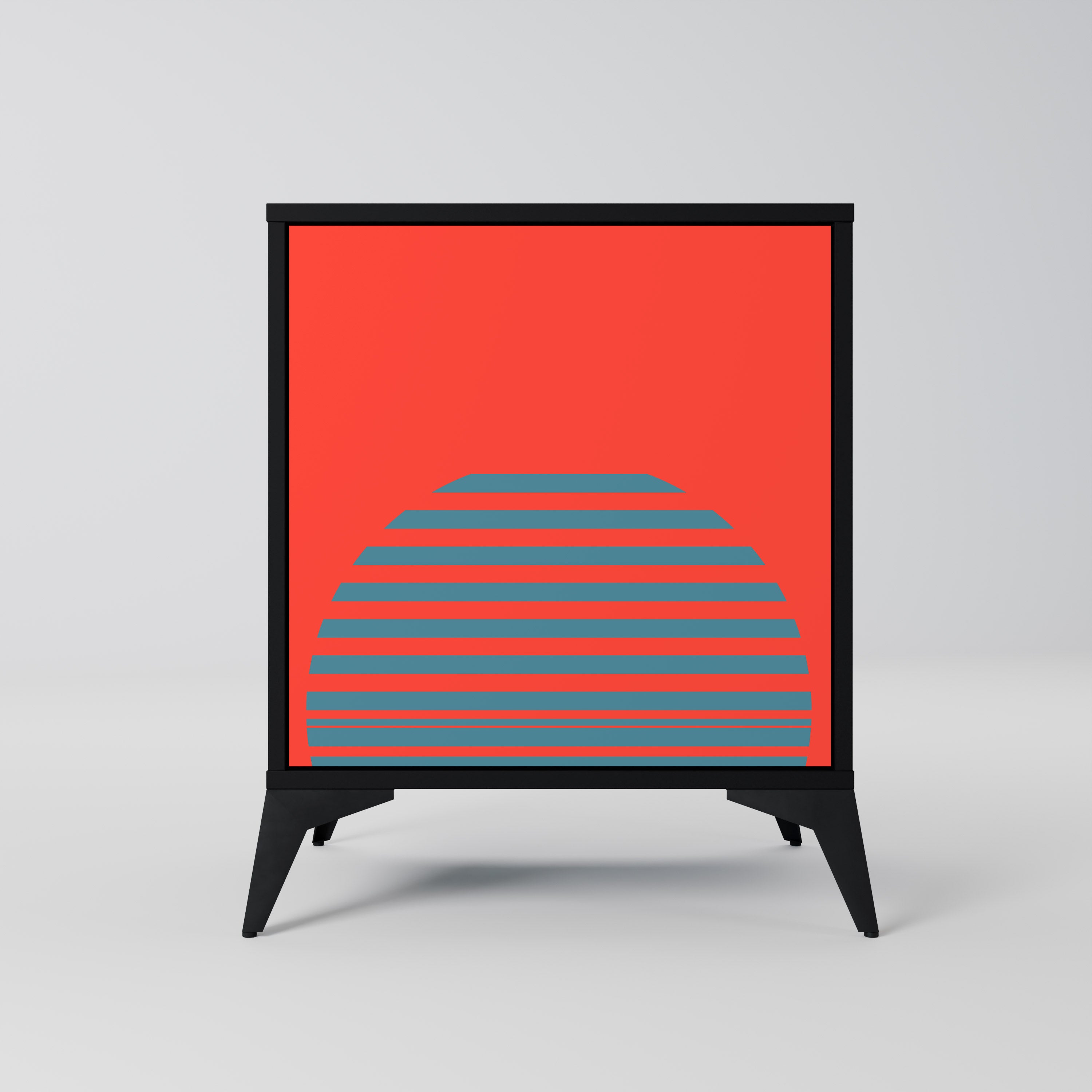 RISING GEOMETRY STARS Komoda 1-drzwiowa korpus Czarny