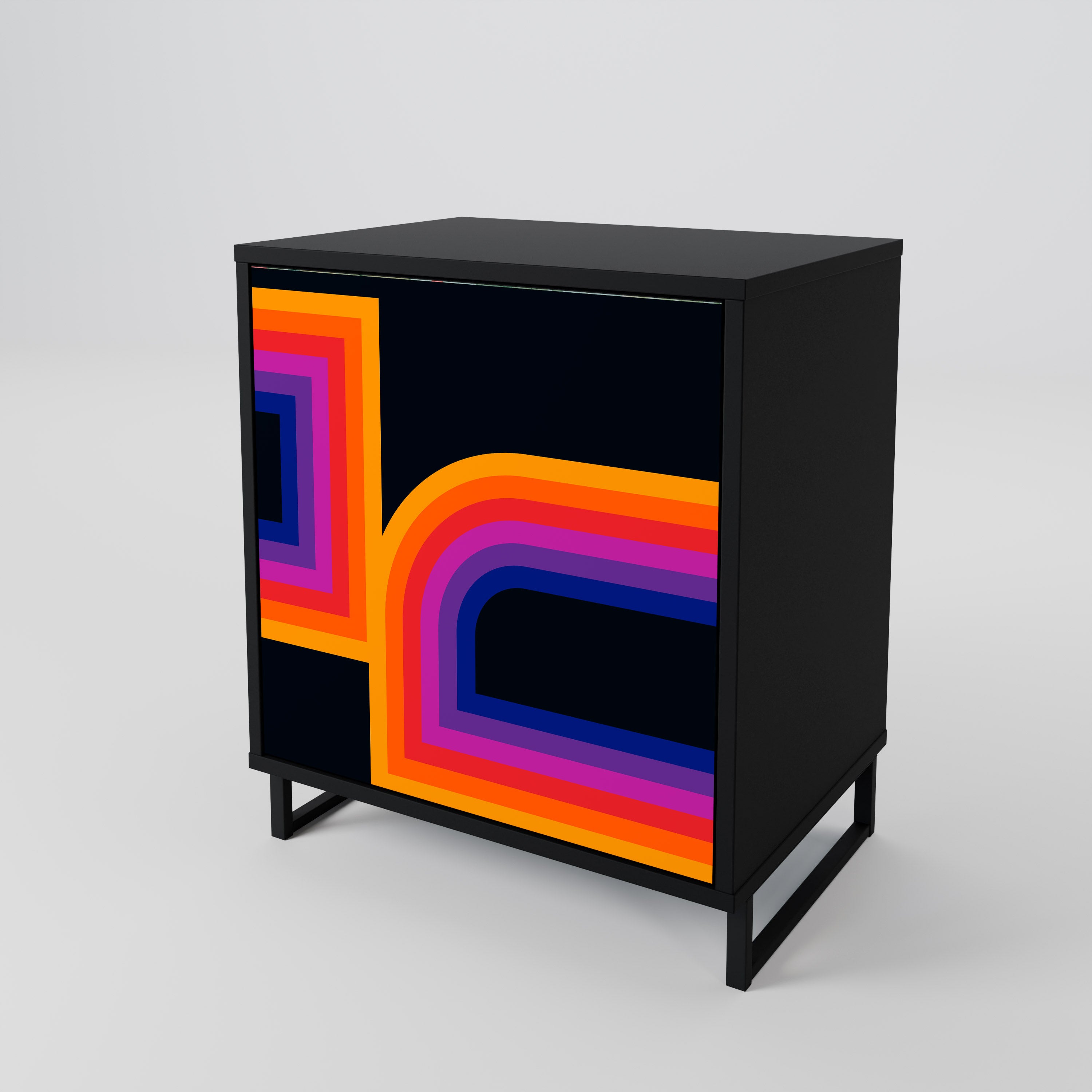 BLINDED BY THE LIGHTS Komoda 1-drzwiowa korpus Czarny