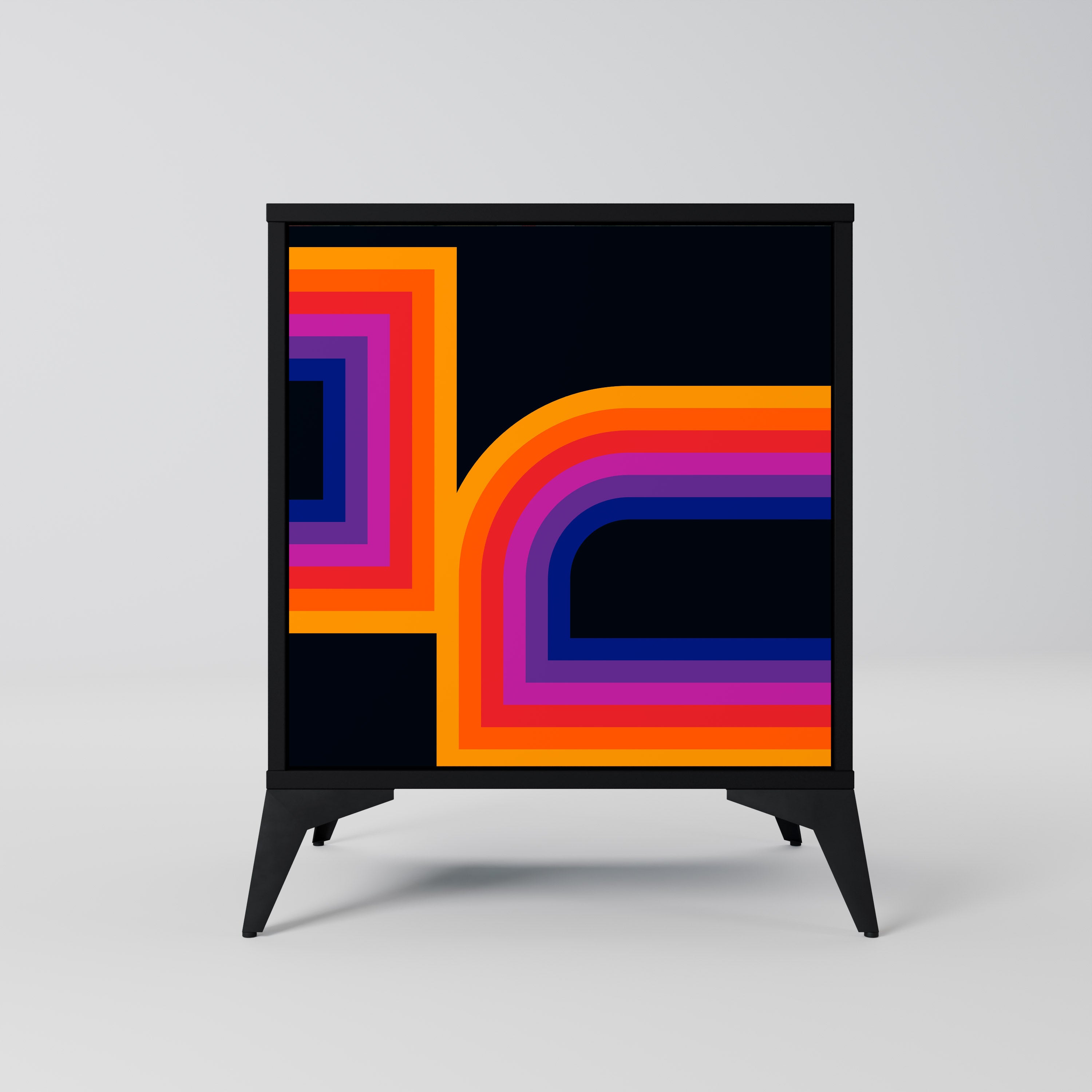 BLINDED BY THE LIGHTS Komoda 1-drzwiowa korpus Czarny