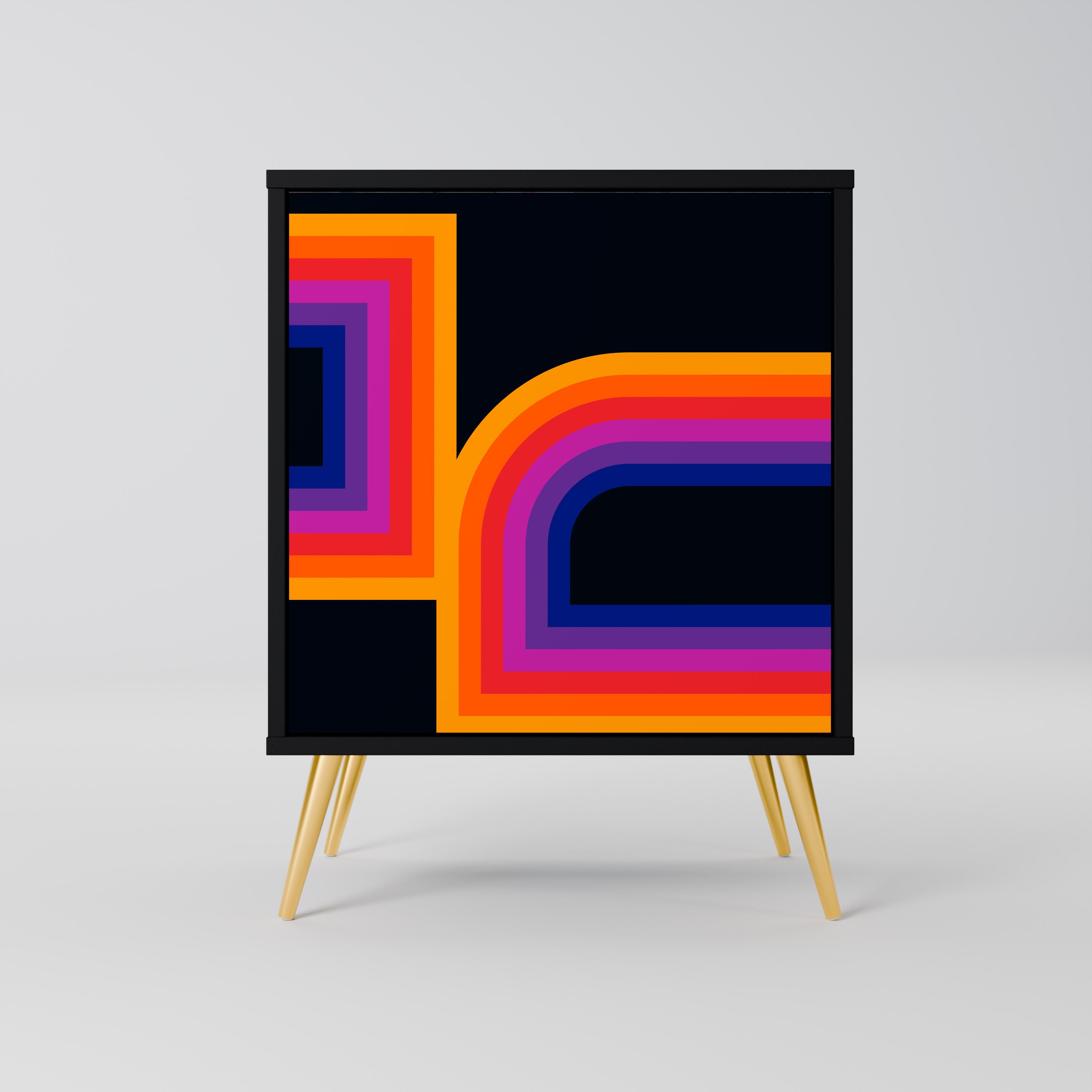 BLINDED BY THE LIGHTS Komoda 1-drzwiowa korpus Czarny