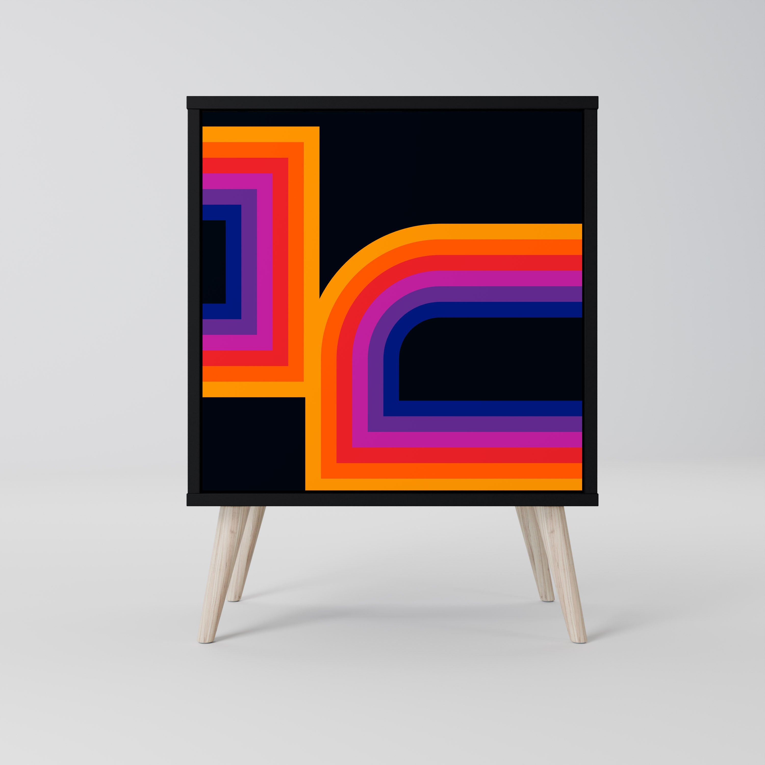 BLINDED BY THE LIGHTS Komoda 1-drzwiowa korpus Czarny