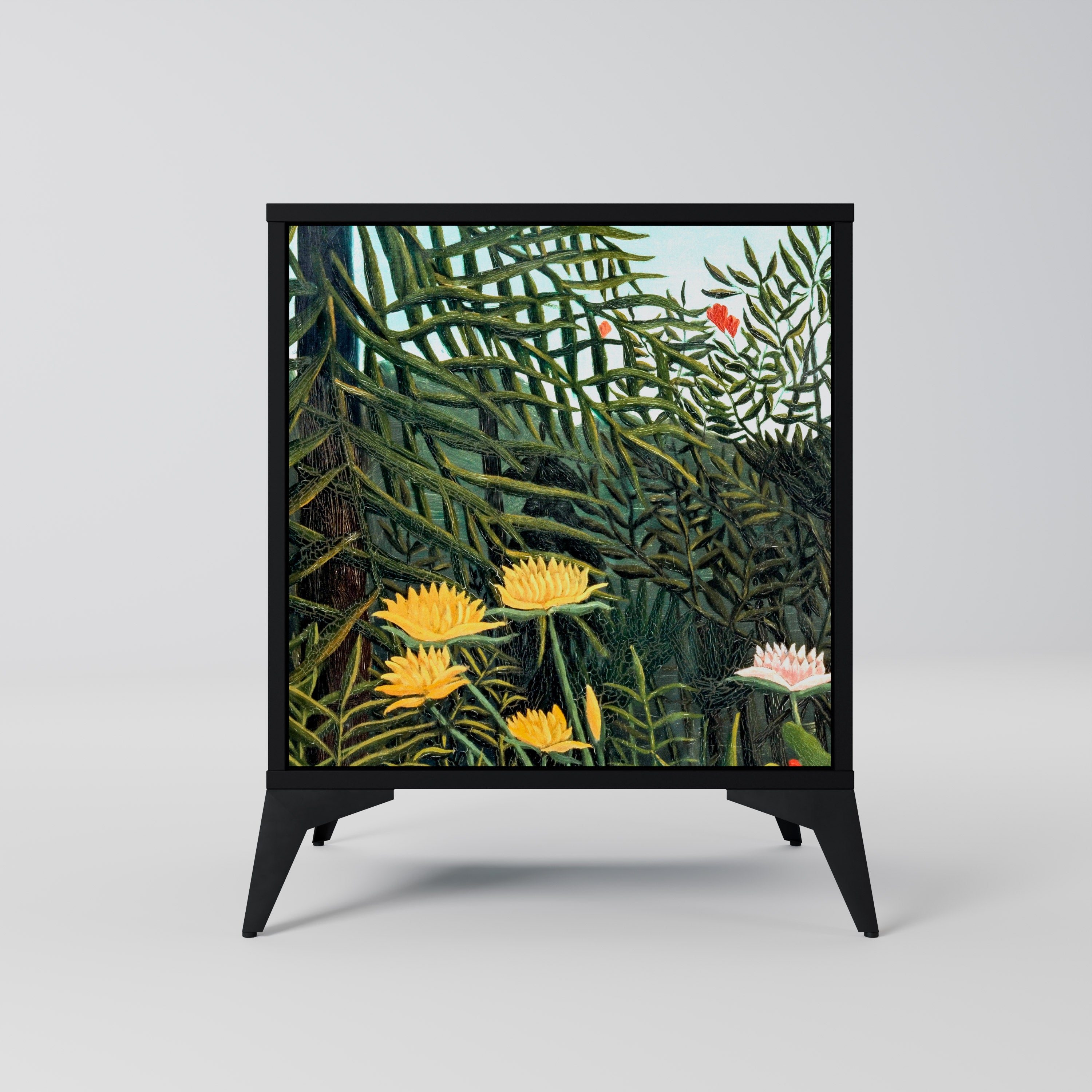 VIRGIN FOREST WITH SUNSET Komoda 1-drzwiowa korpus Czarny