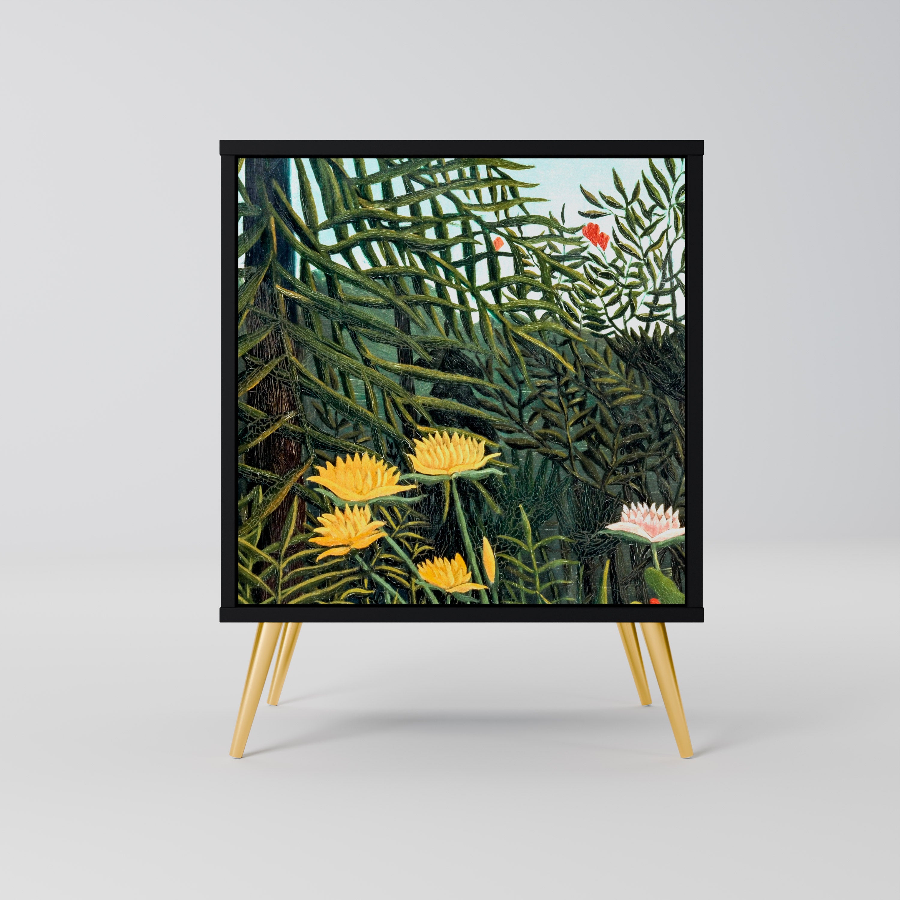 VIRGIN FOREST WITH SUNSET Komoda 1-drzwiowa korpus Czarny