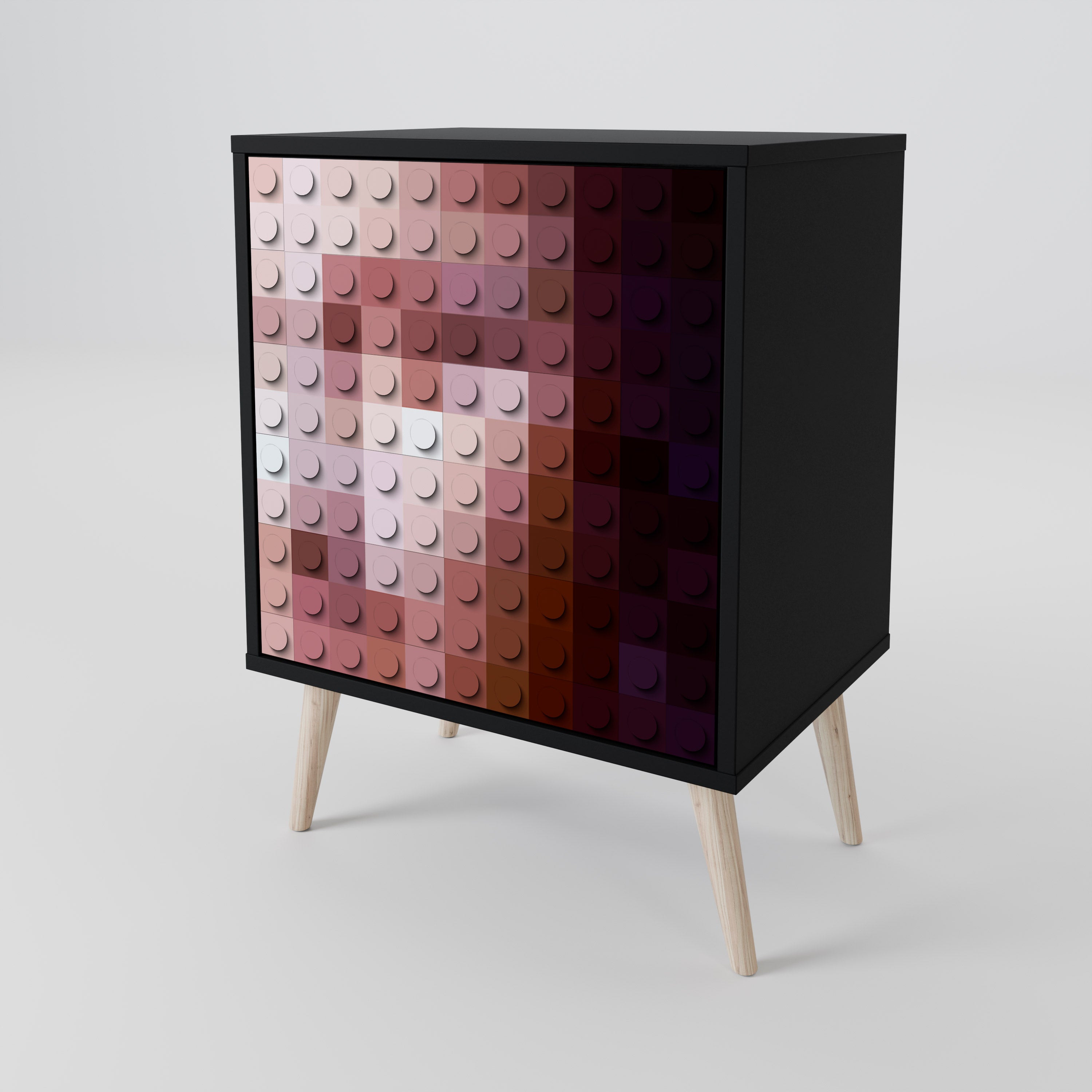 CONSTRUCTIVE ART Komoda 1-drzwiowa korpus Czarny