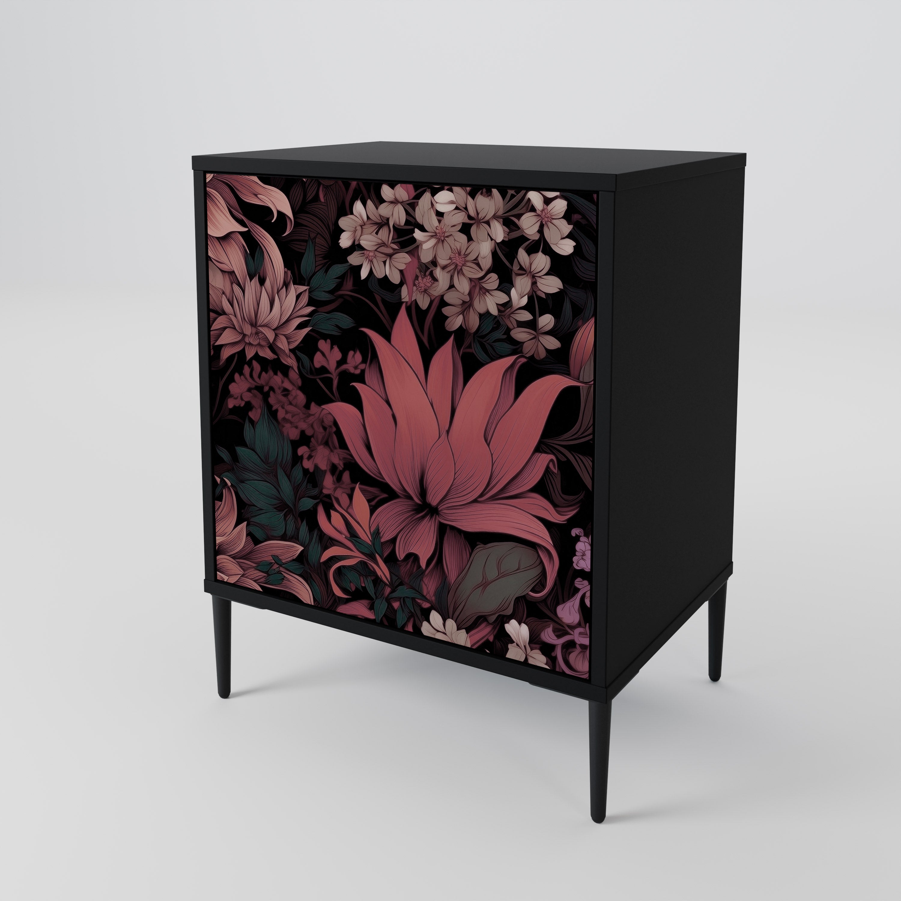 FLORAL WHISPER Komoda 1-drzwiowa korpus Czarny