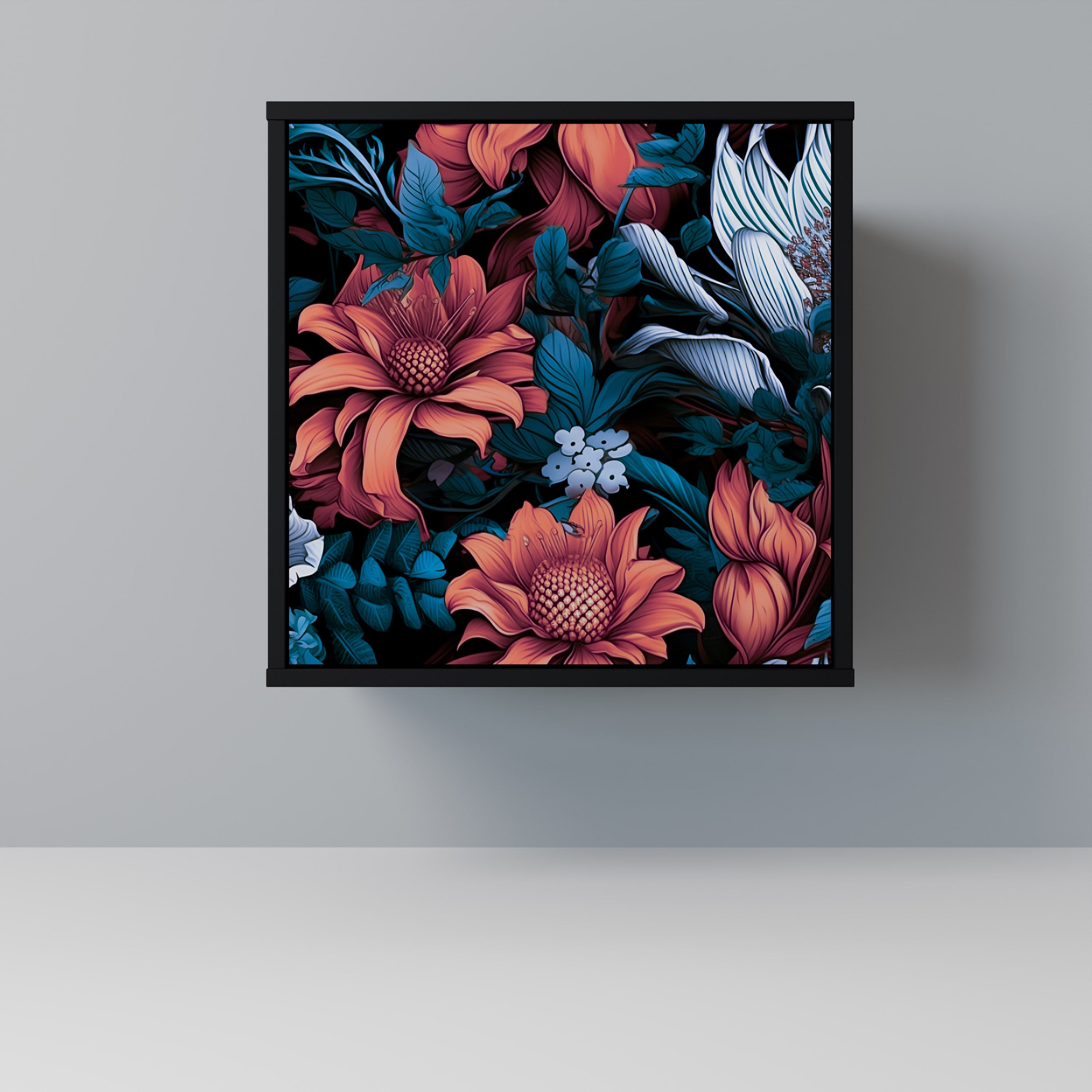 ETHEREAL BLOSSOMS Komoda 1-drzwiowa korpus Czarny