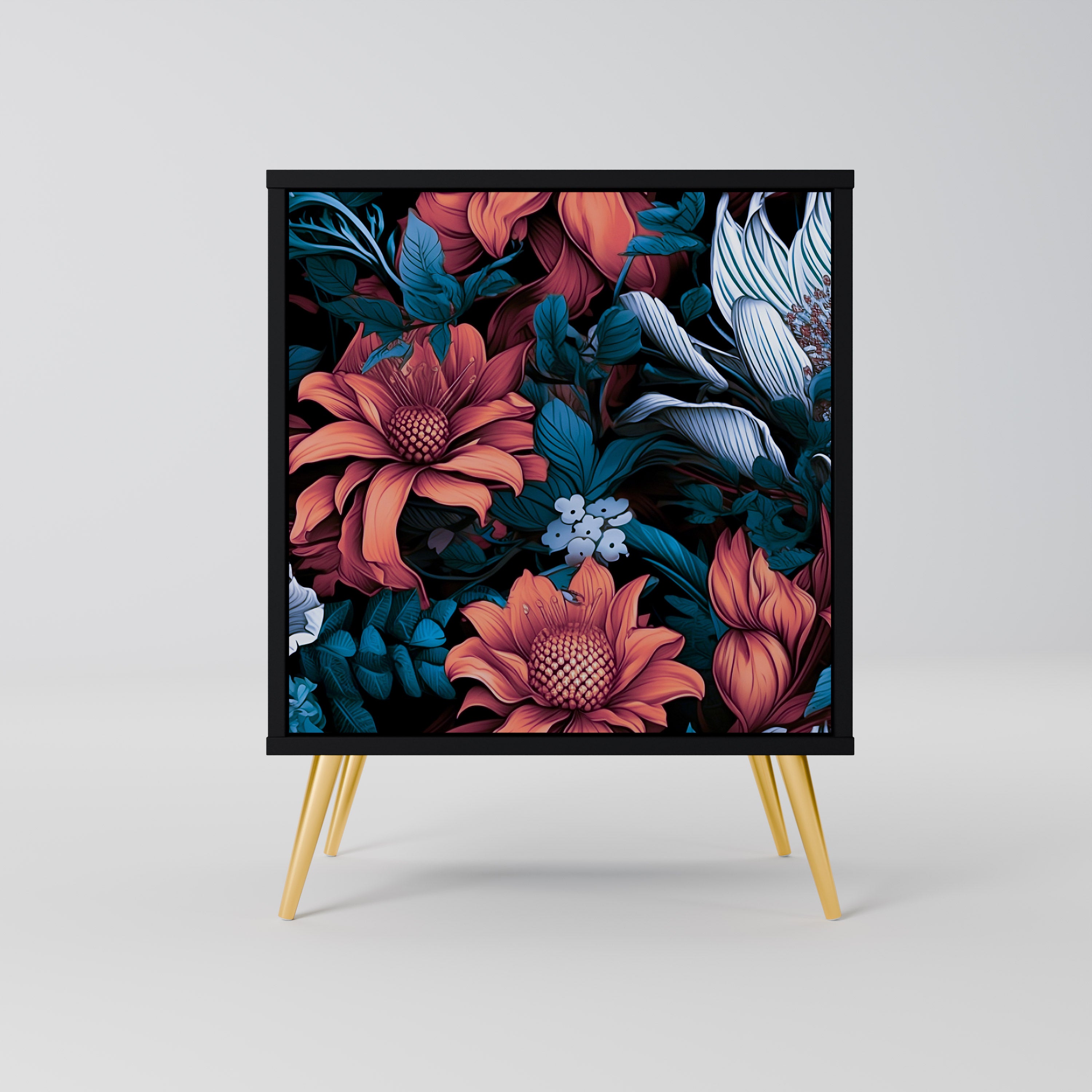 ETHEREAL BLOSSOMS Komoda 1-drzwiowa korpus Czarny