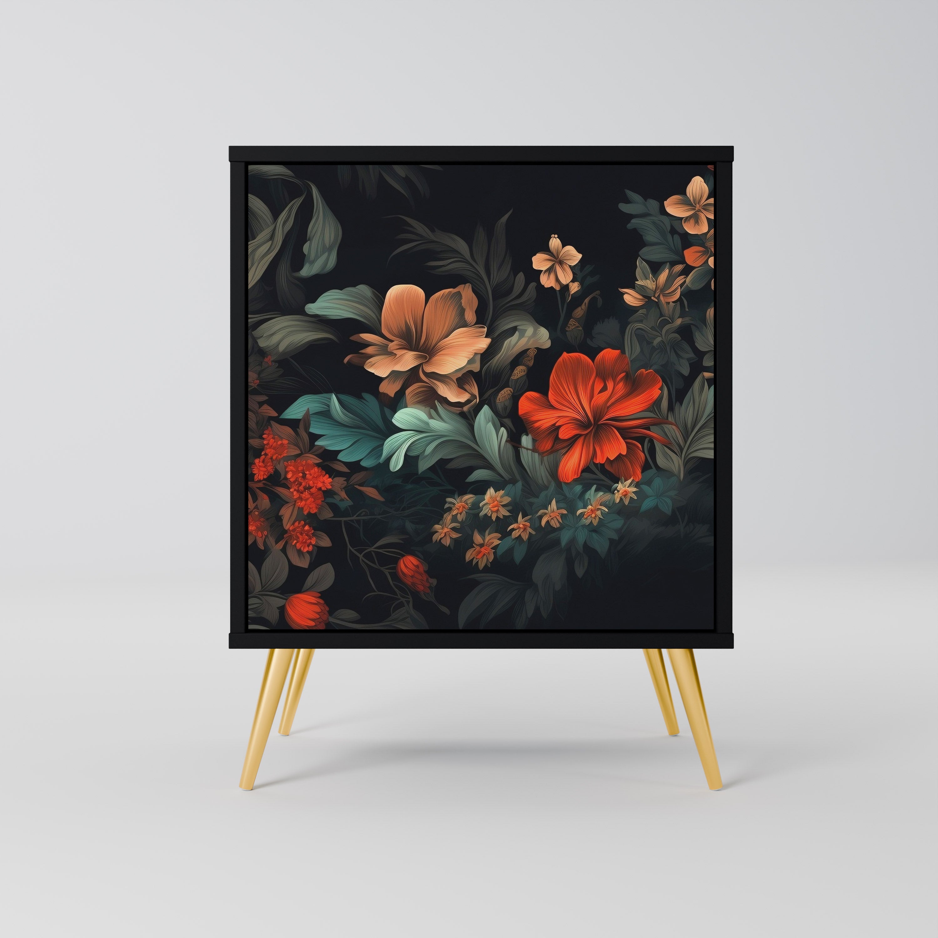 IMAGINARY BLOSSOM Komoda 1-drzwiowa korpus Czarny