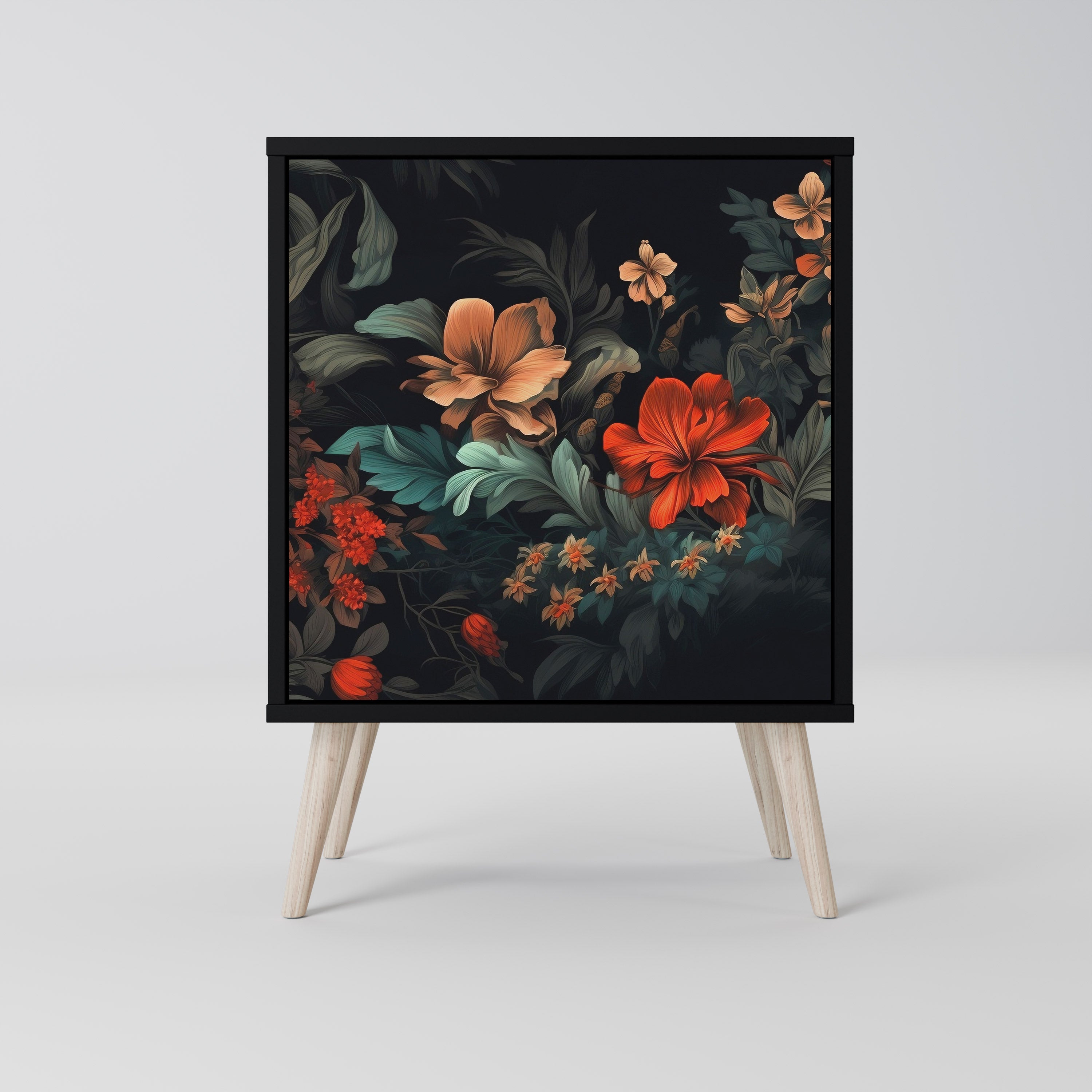 IMAGINARY BLOSSOM Komoda 1-drzwiowa korpus Czarny