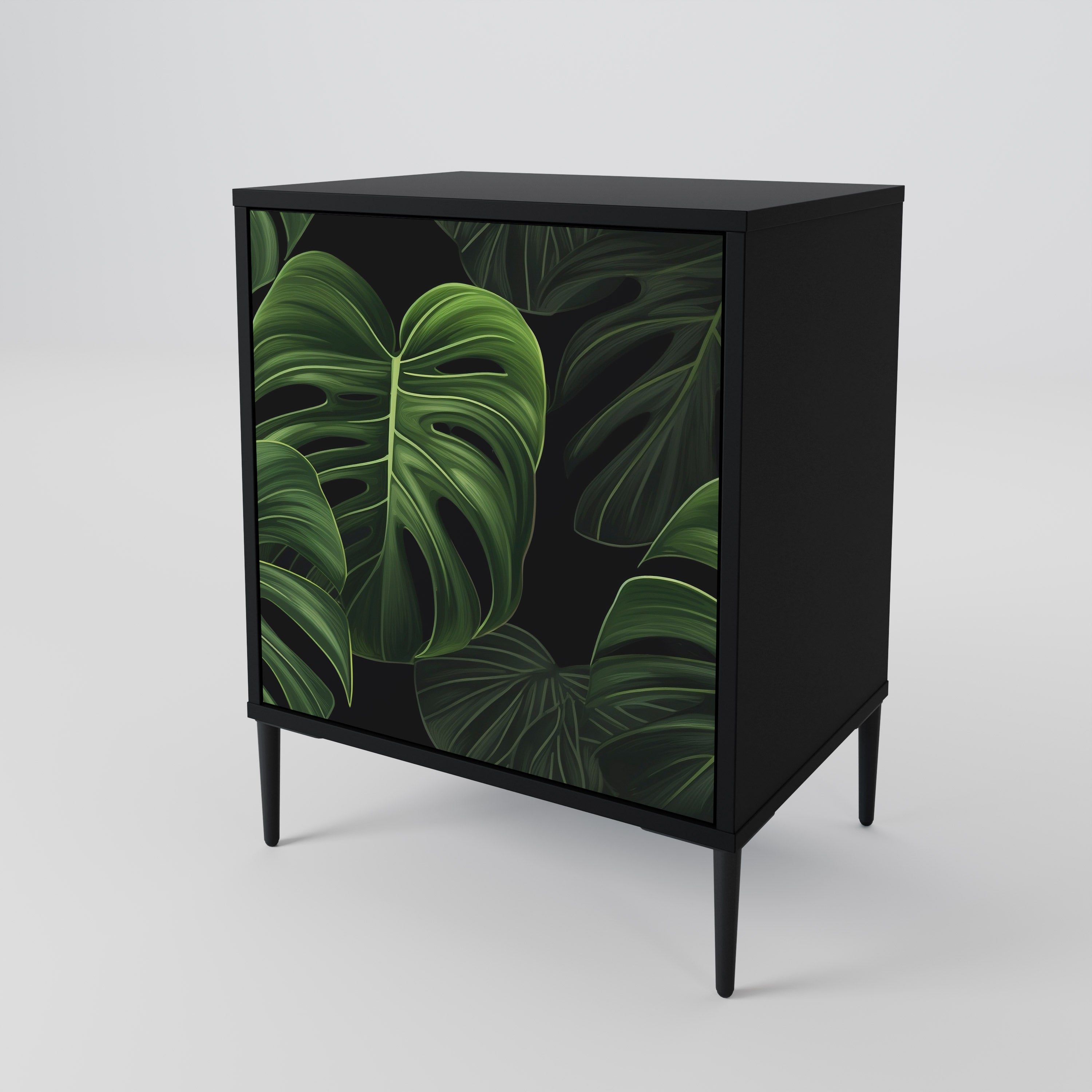 INFINITE MONSTERA Komoda 1-drzwiowa korpus Czarny