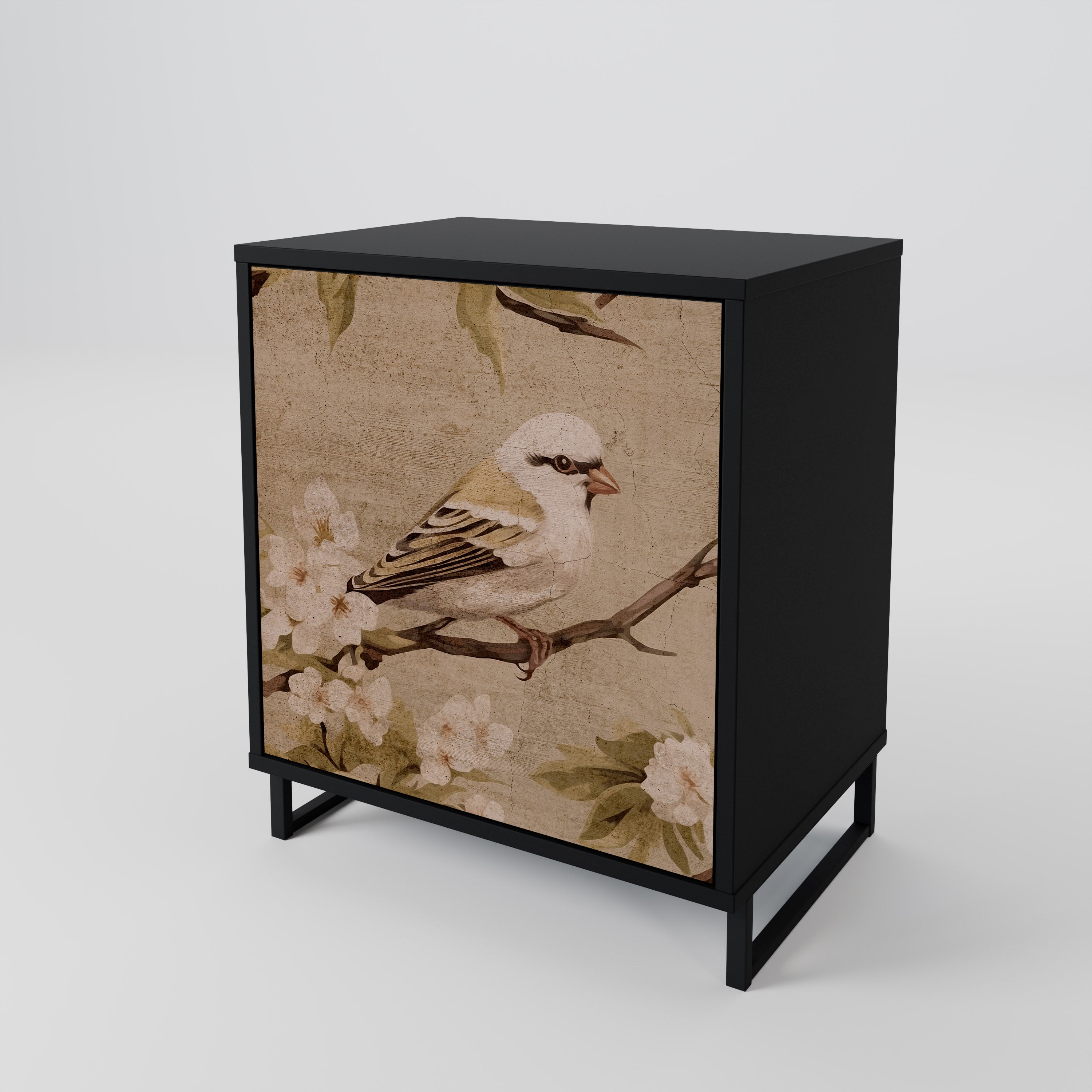 PETAL DISTINGUISH Komoda 1-drzwiowa korpus Czarny