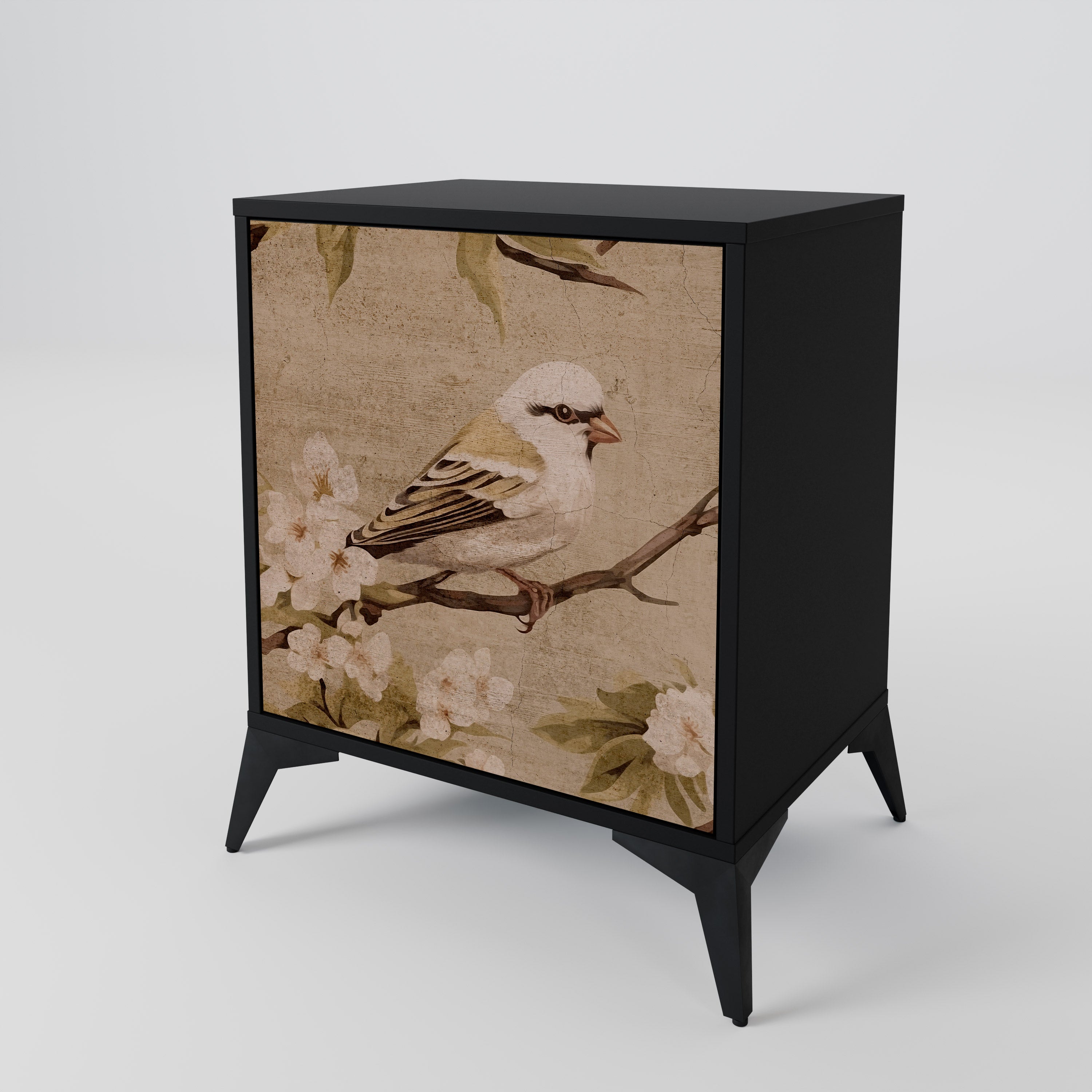 PETAL DISTINGUISH Komoda 1-drzwiowa korpus Czarny