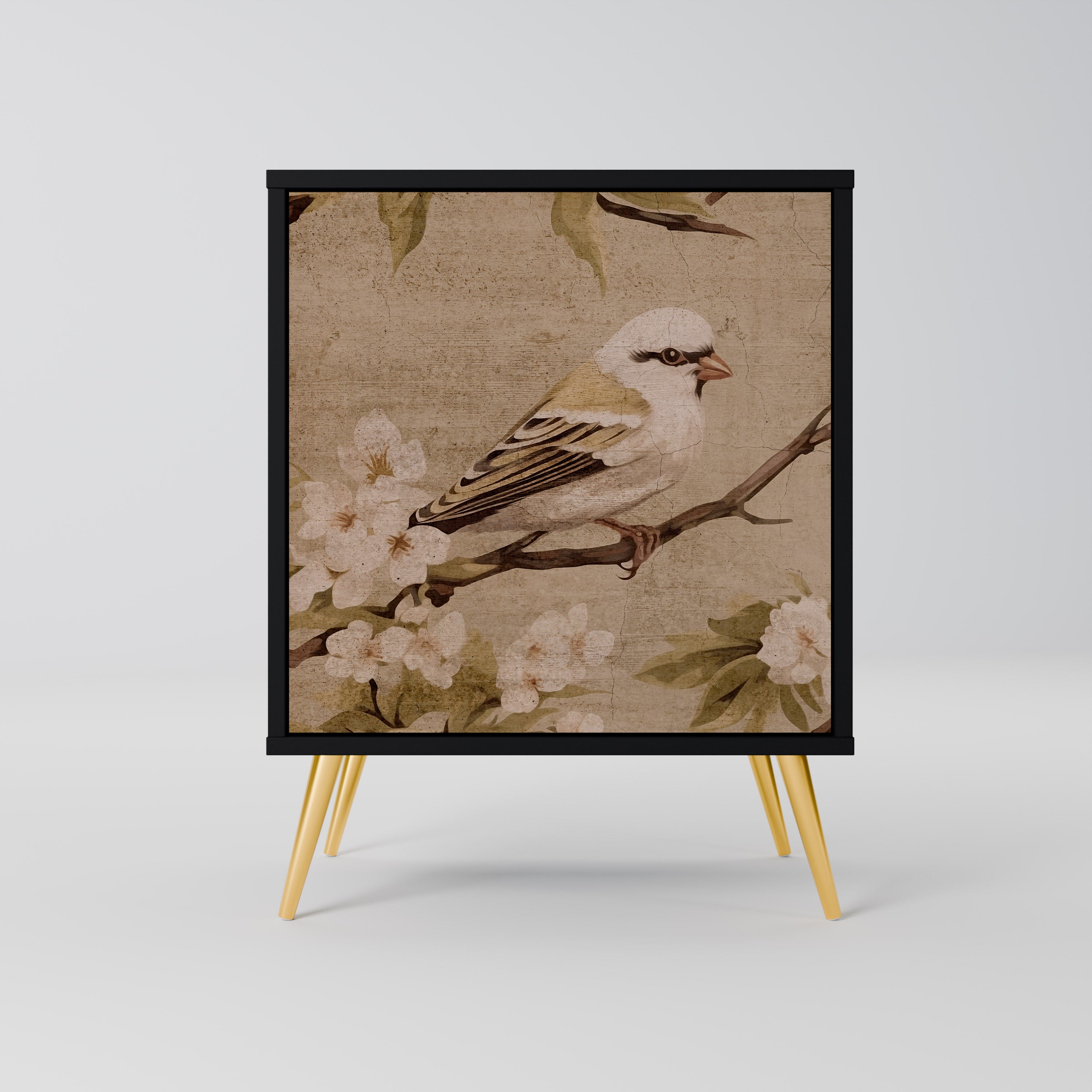 PETAL DISTINGUISH Komoda 1-drzwiowa korpus Czarny