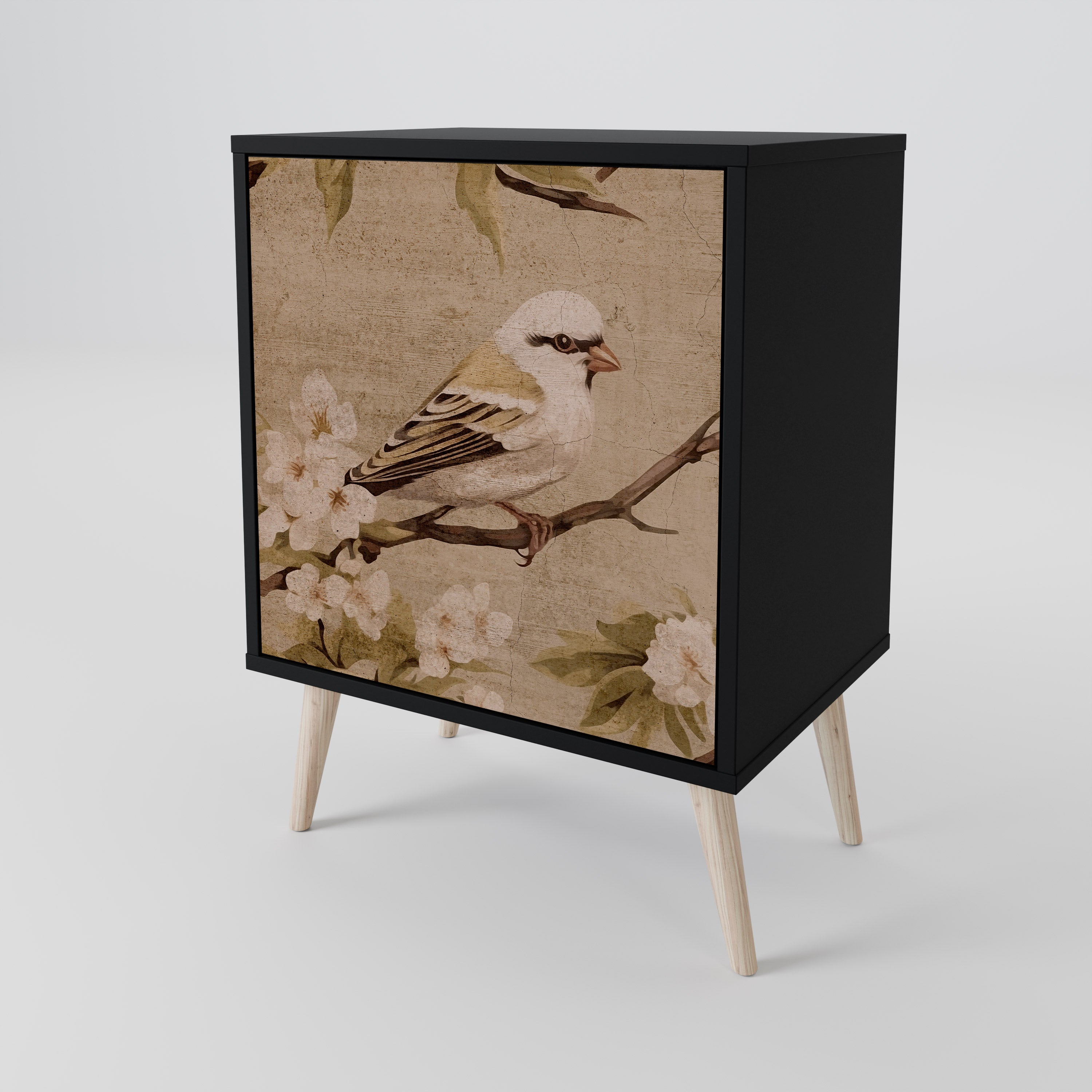 PETAL DISTINGUISH Komoda 1-drzwiowa korpus Czarny