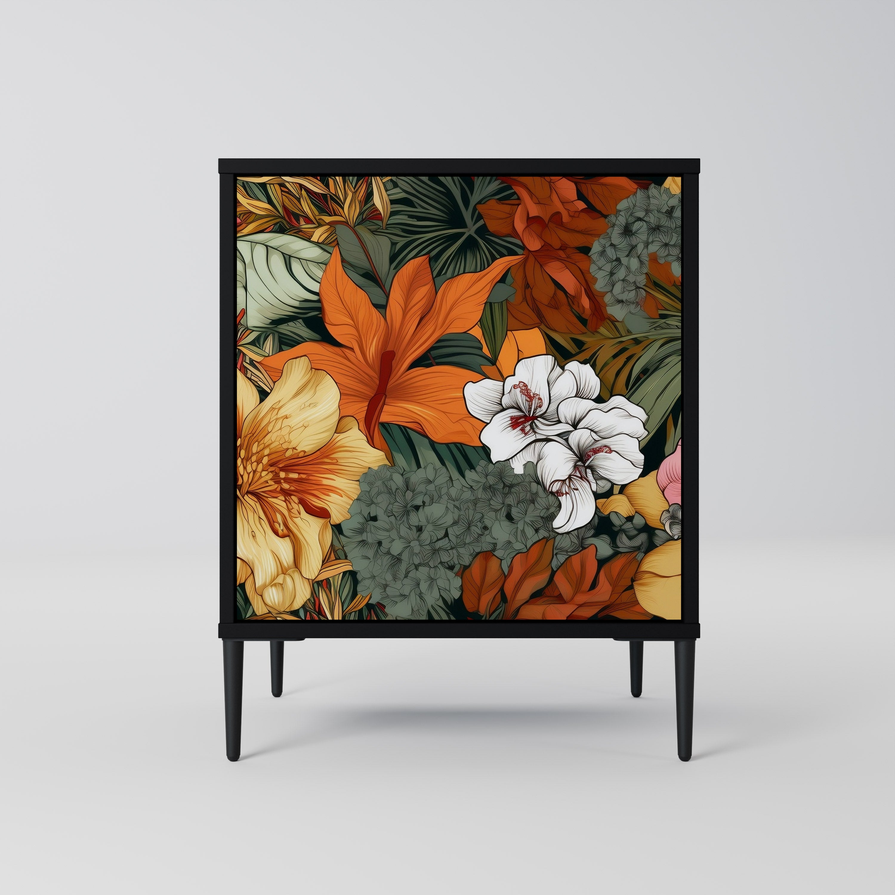 RADIANT FLORA Komoda 1-drzwiowa korpus Czarny