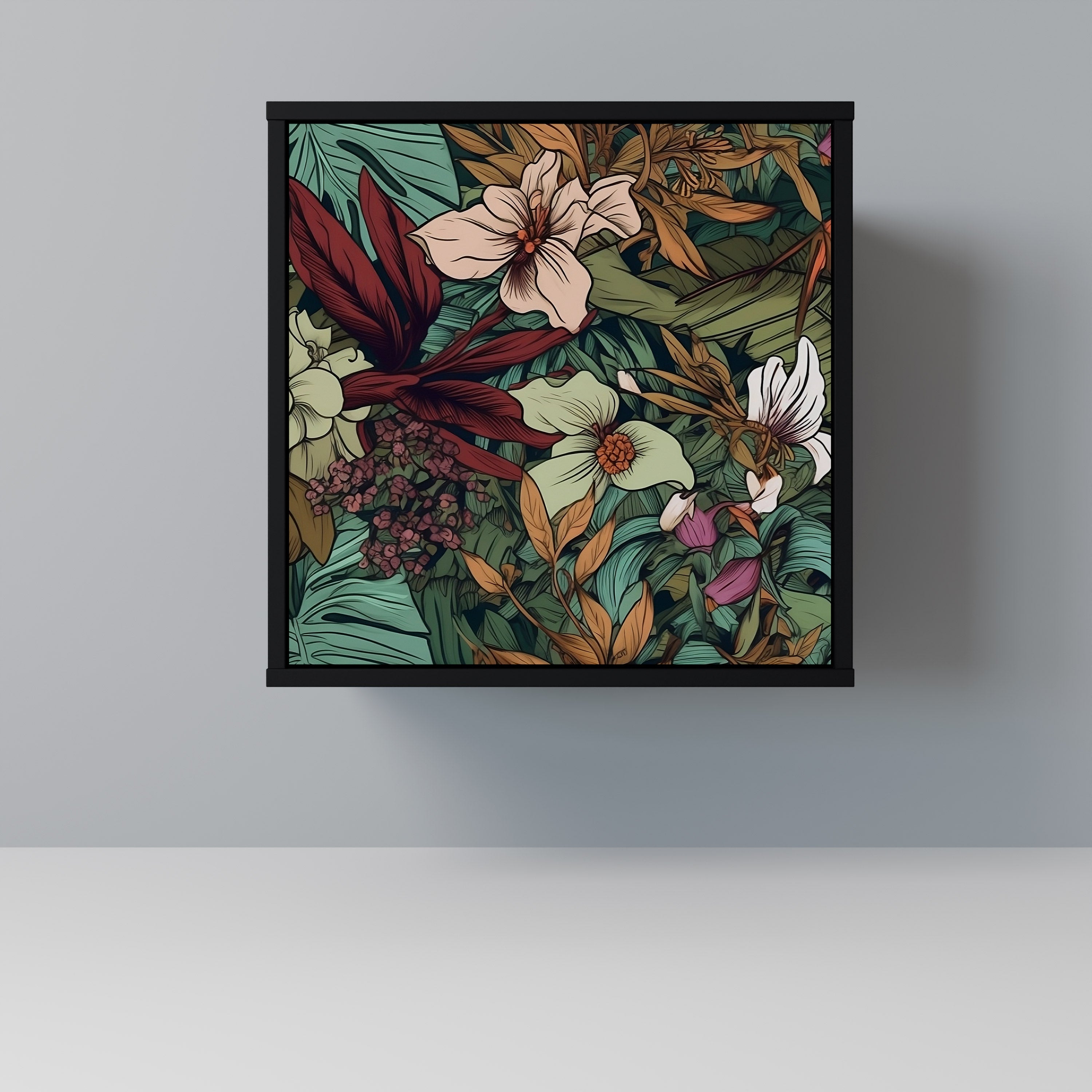 BOTANICAL EMERGENCE Komoda 1-drzwiowa korpus Czarny