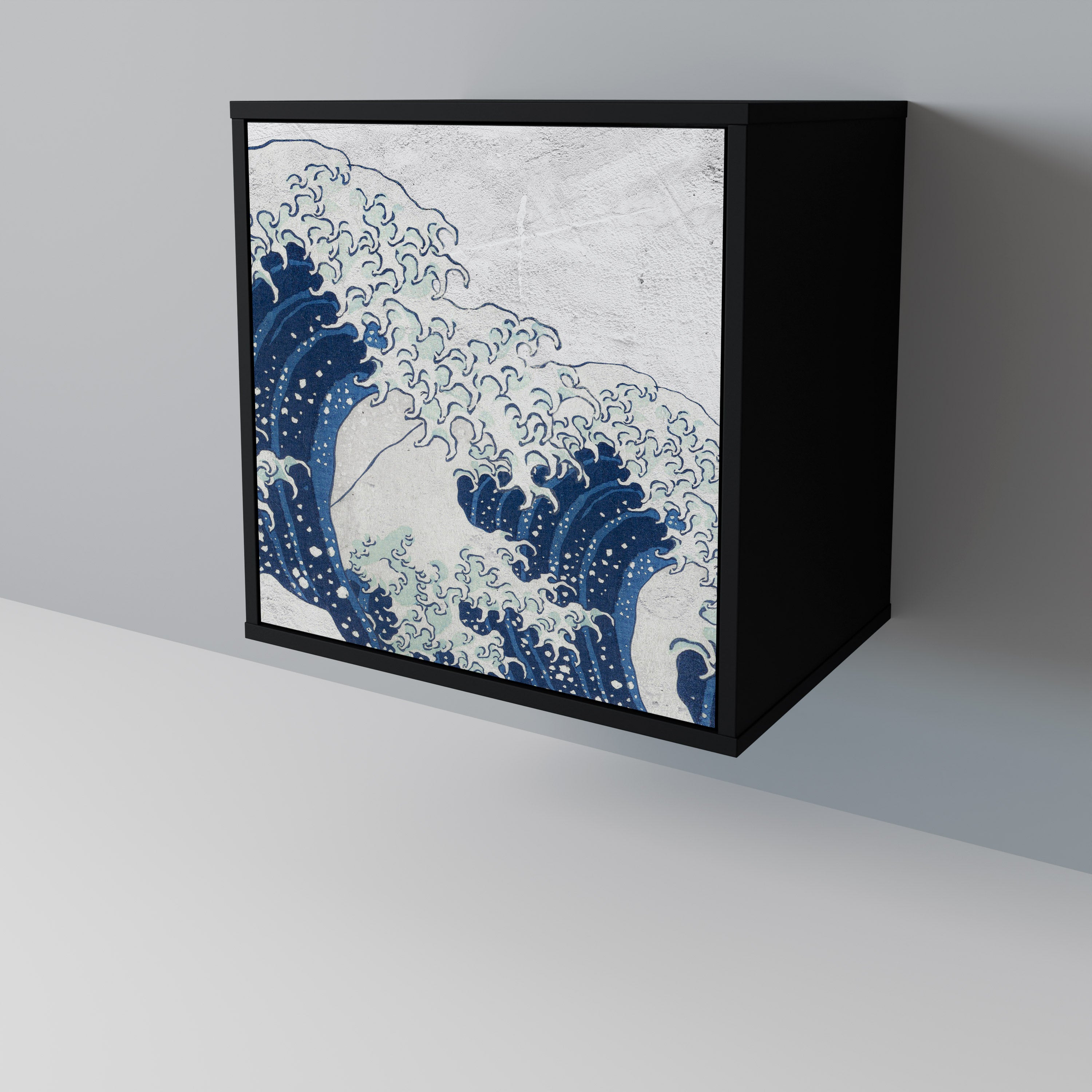 THE GREAT WAVE AT KANAGAWA Komoda 1-drzwiowa korpus Czarny