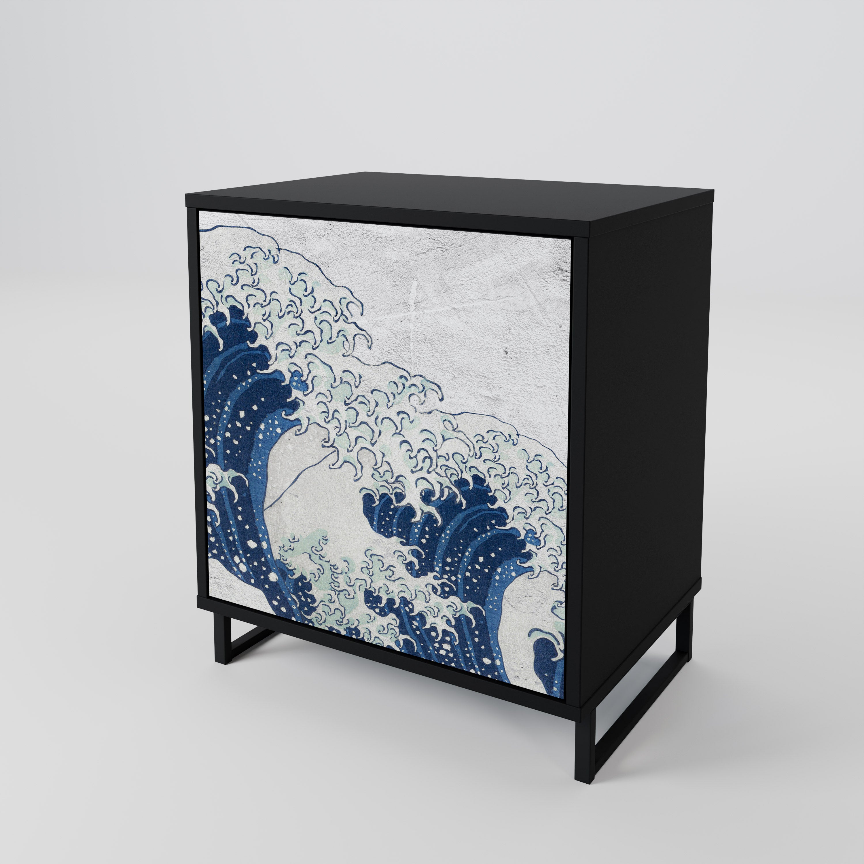 THE GREAT WAVE AT KANAGAWA Komoda 1-drzwiowa korpus Czarny