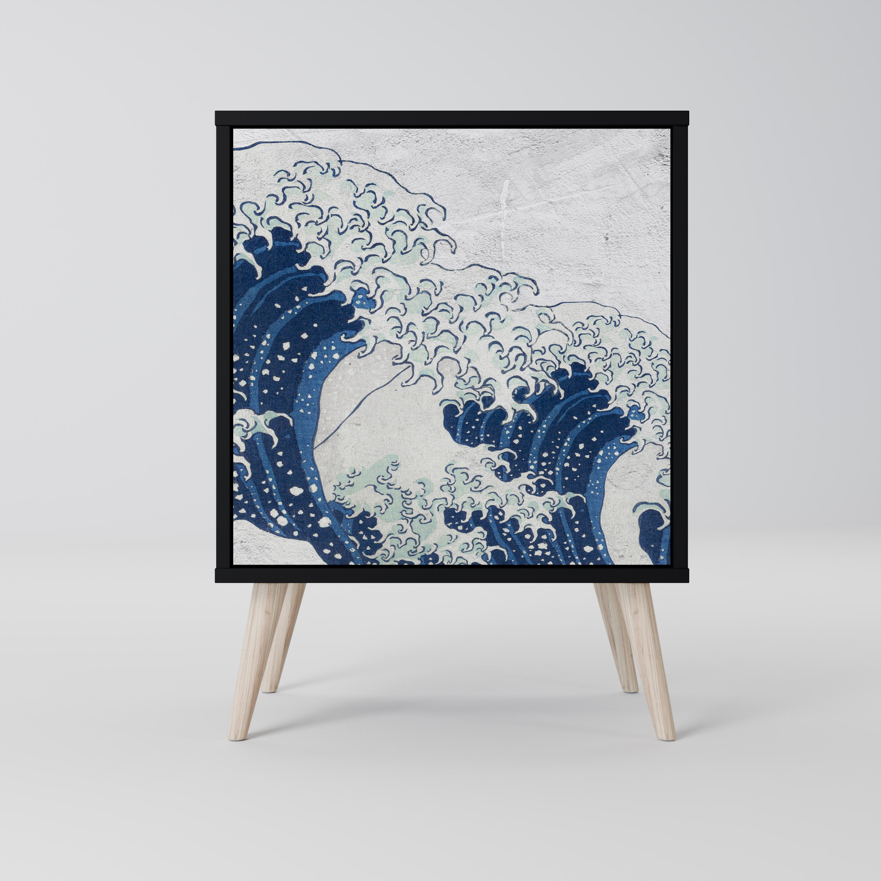 THE GREAT WAVE AT KANAGAWA Komoda 1-drzwiowa korpus Czarny