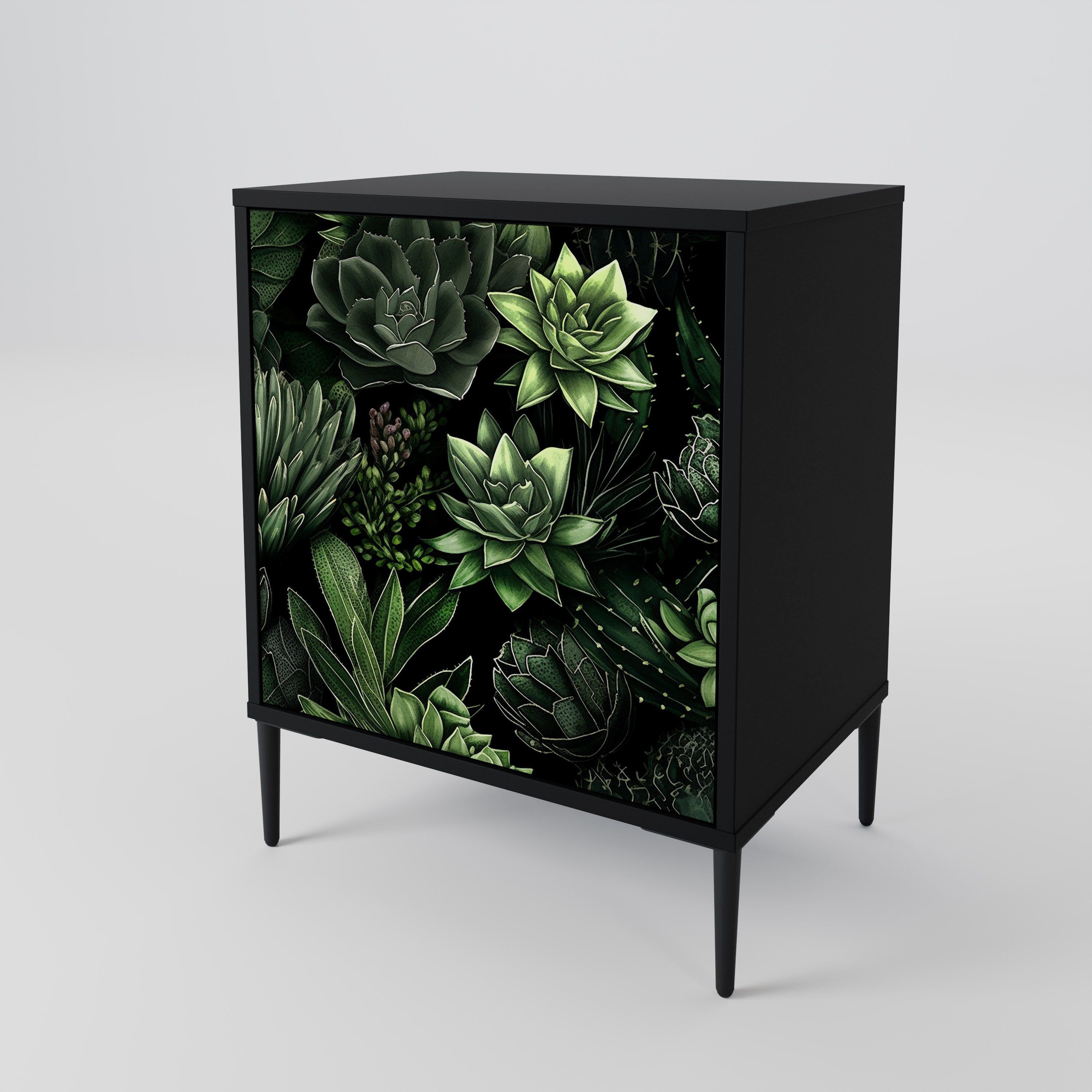 SUCCULENT JUNGLE Komoda 1-drzwiowa korpus Czarny