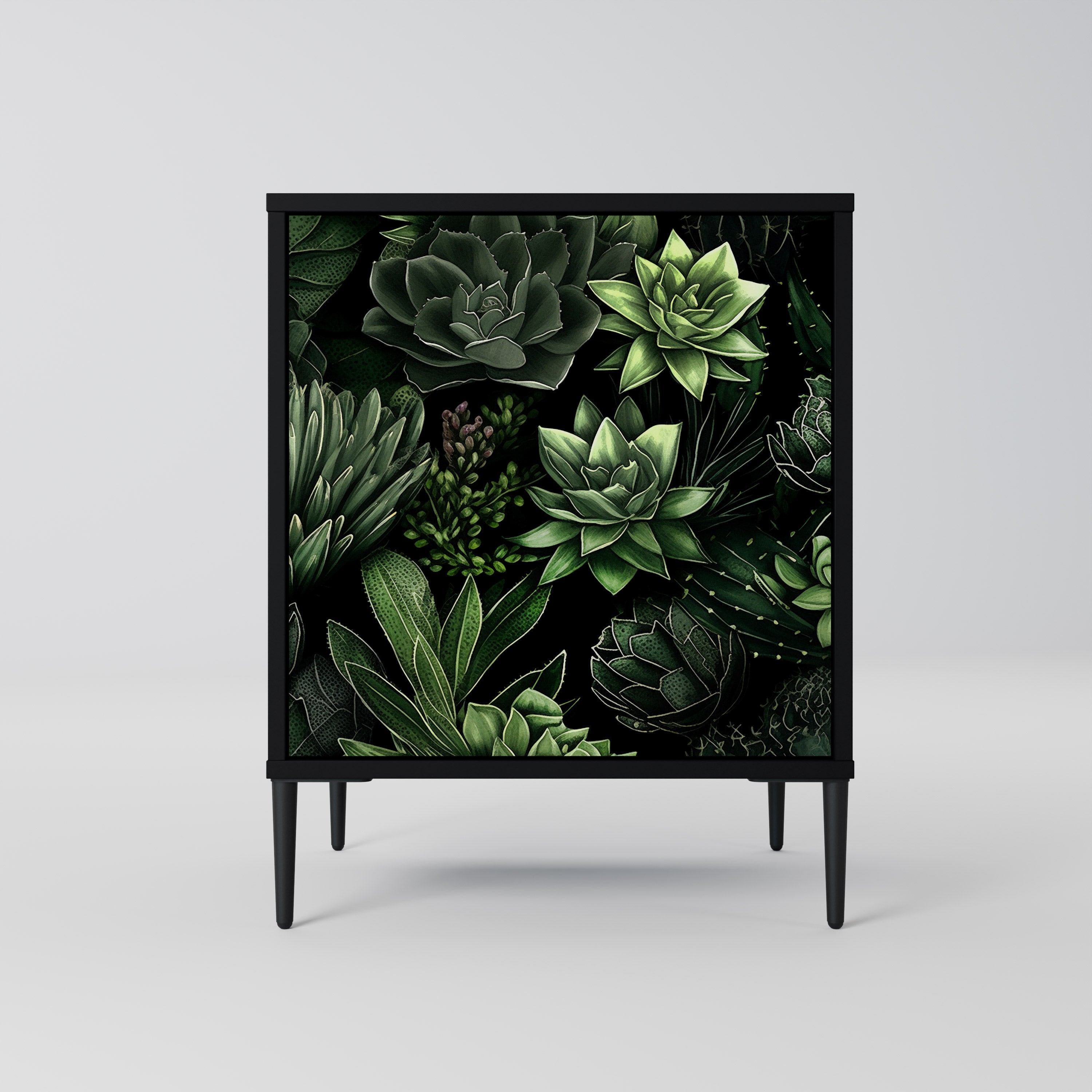 SUCCULENT JUNGLE Komoda 1-drzwiowa korpus Czarny