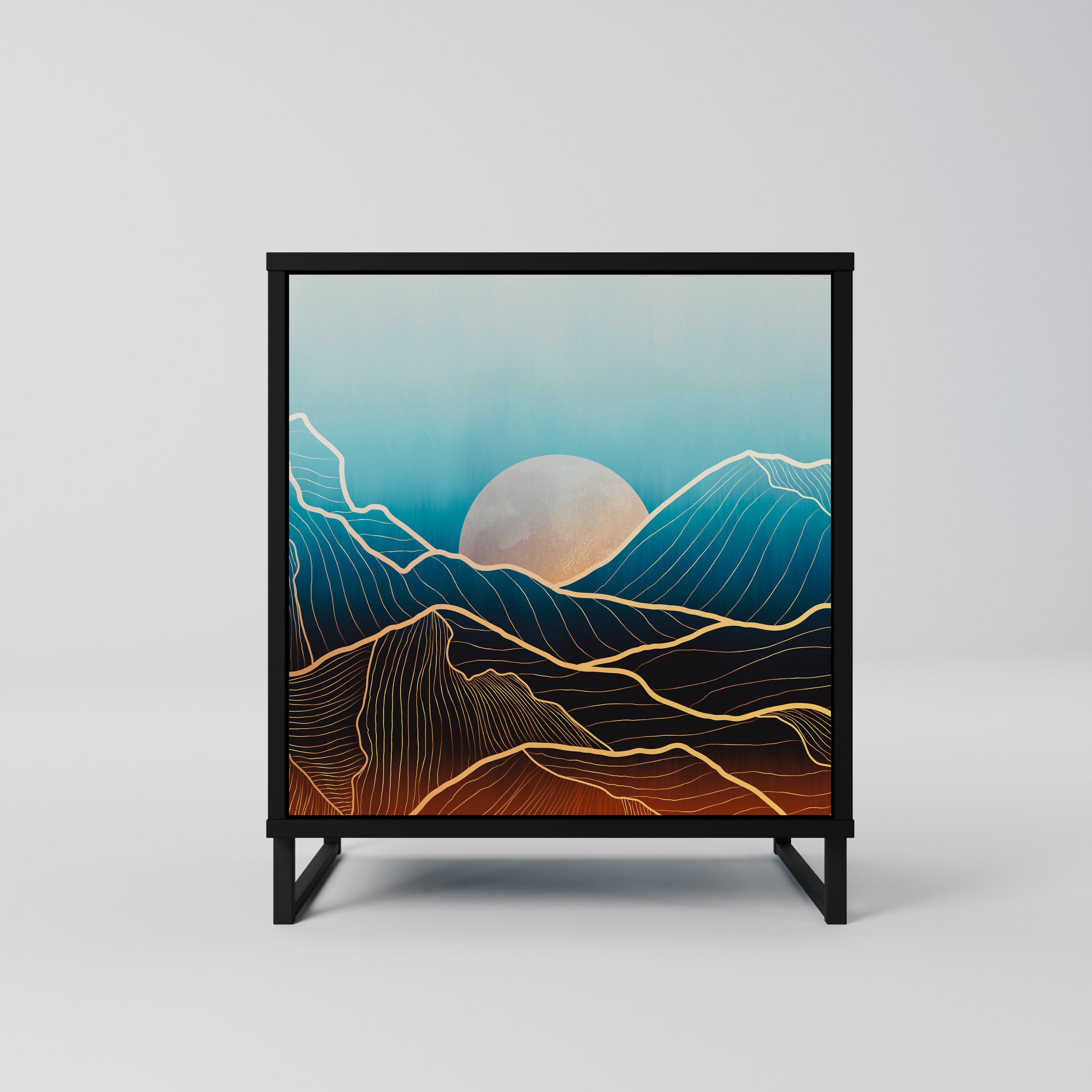 LUNAR SECRETS Komoda 1-drzwiowa korpus Czarny