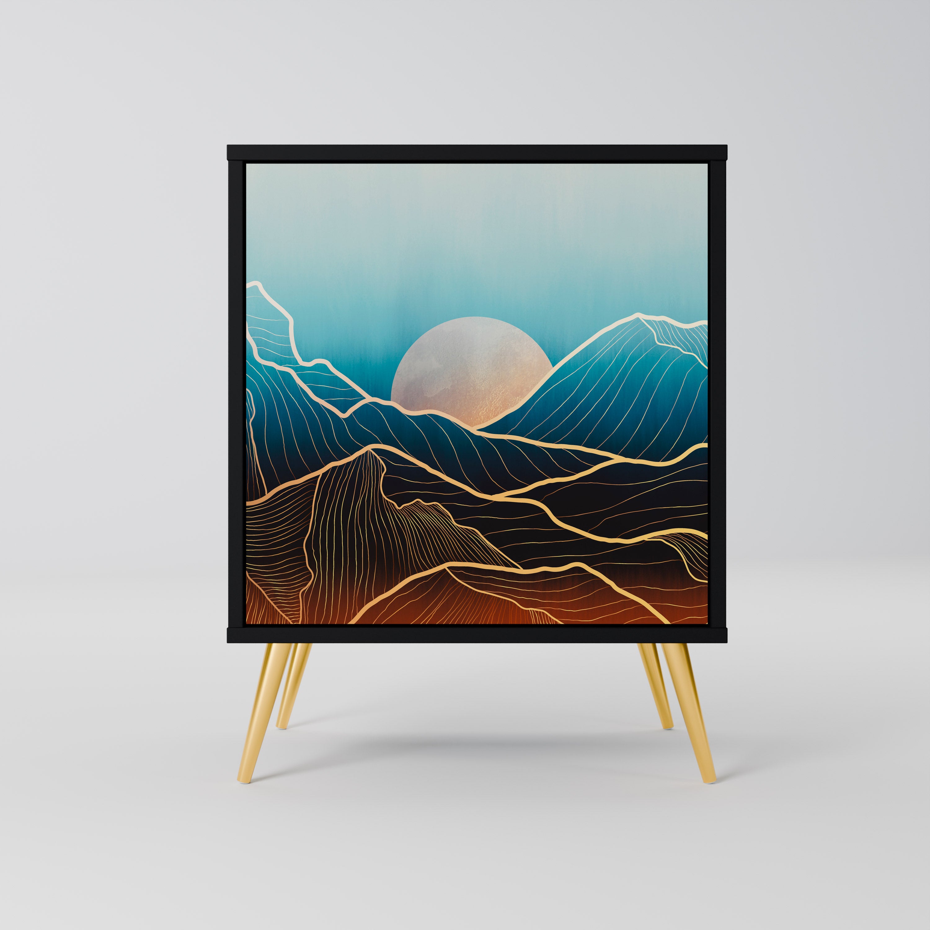 LUNAR SECRETS Komoda 1-drzwiowa korpus Czarny