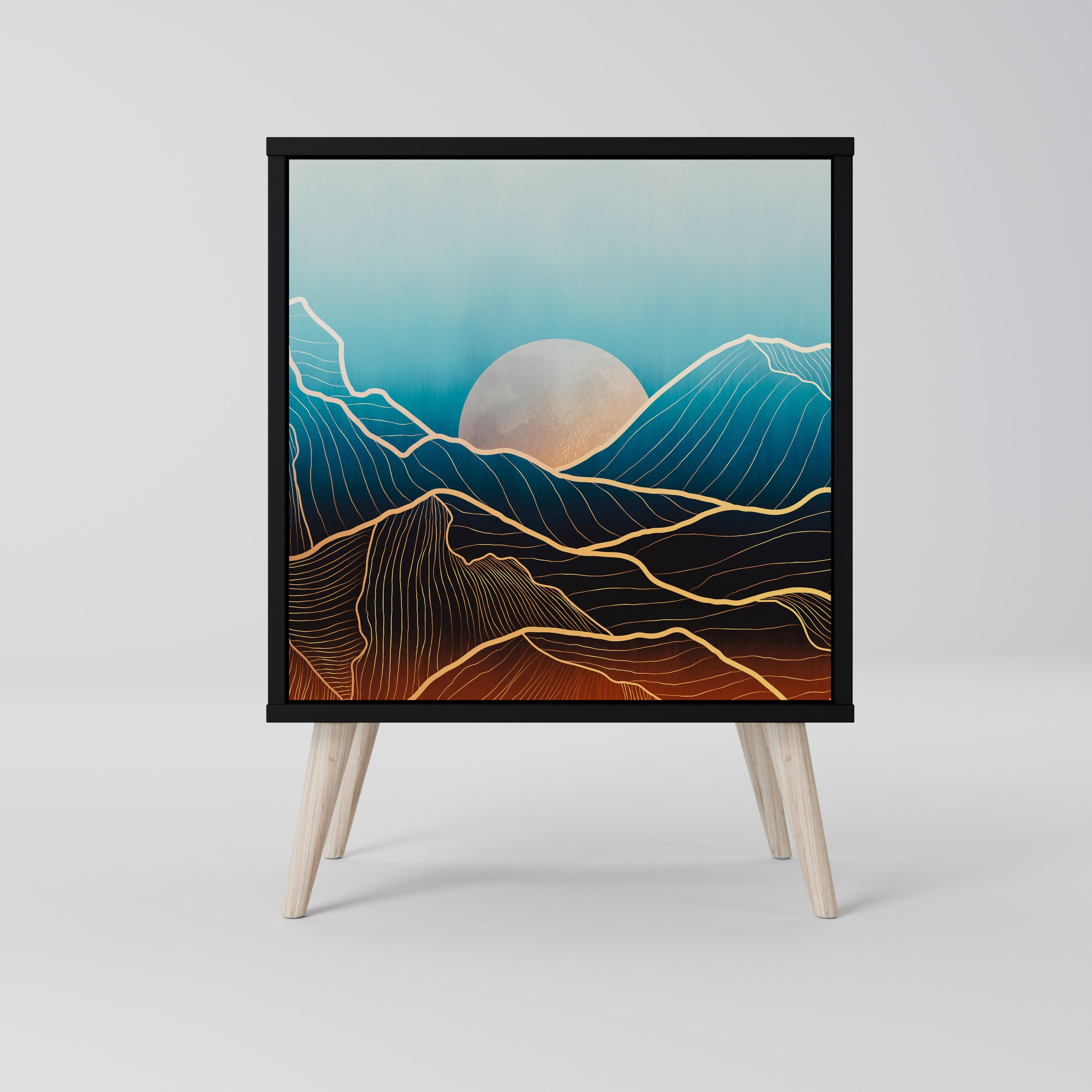 LUNAR SECRETS Komoda 1-drzwiowa korpus Czarny