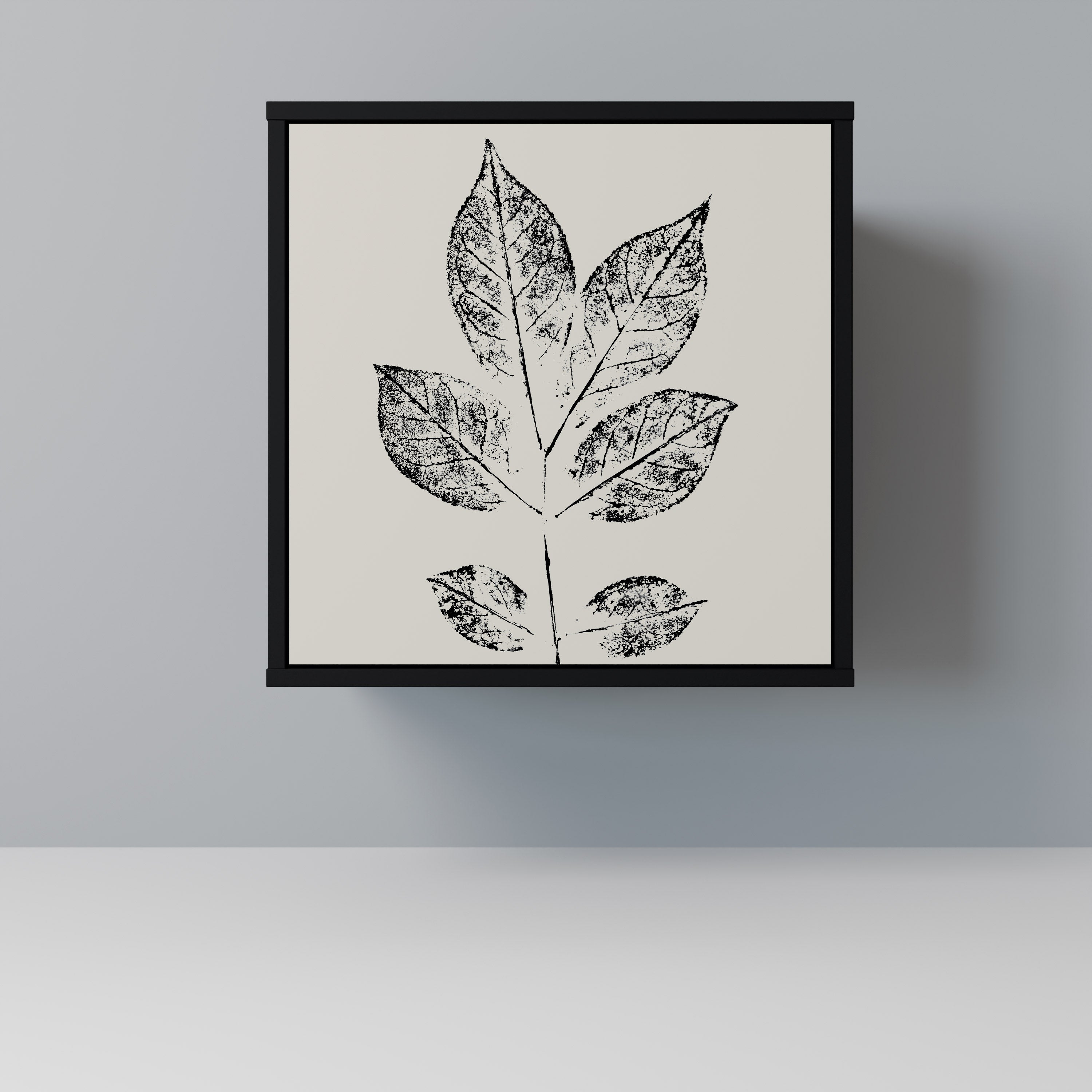 LEAFY STAMPS Komoda 1-drzwiowa korpus Czarny