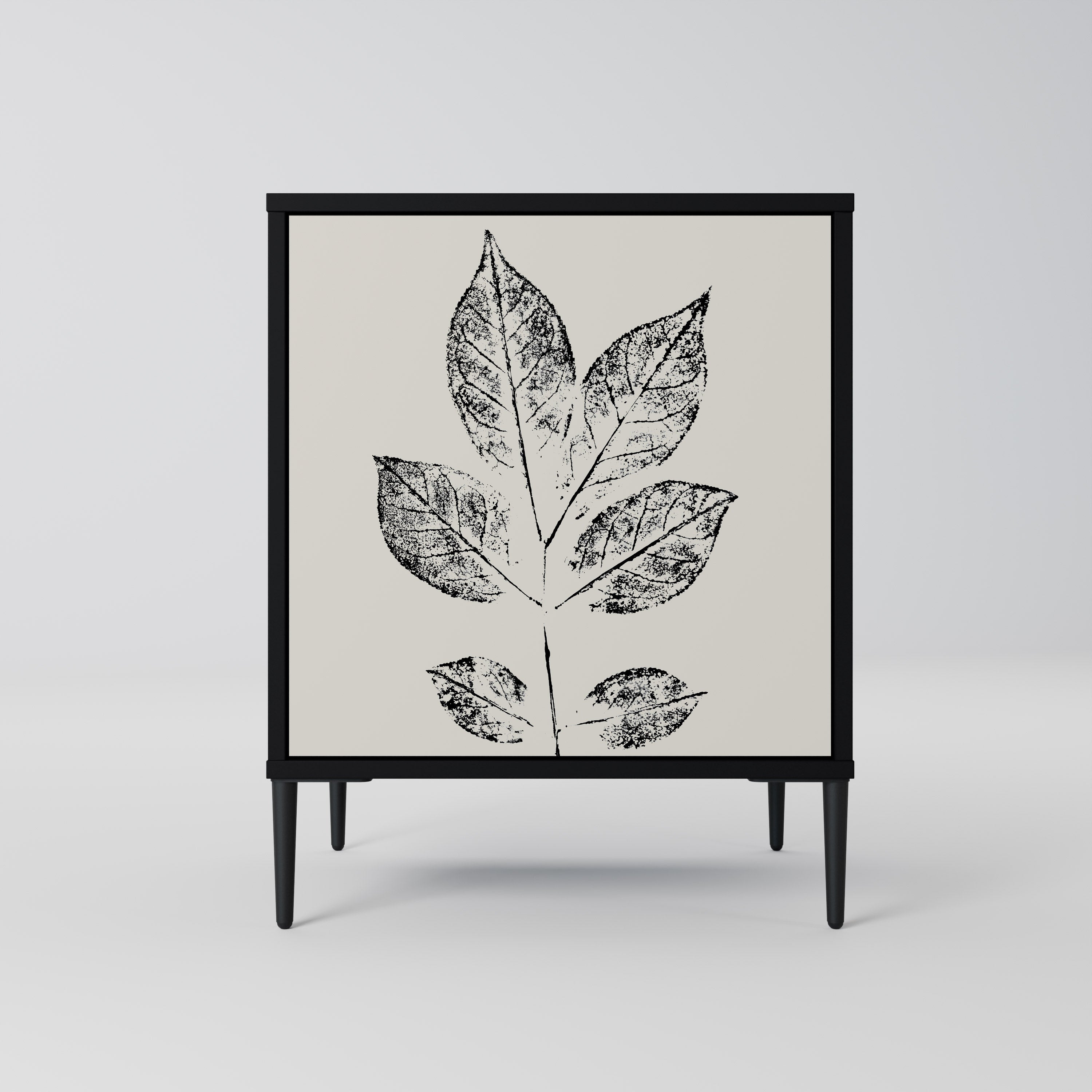 LEAFY STAMPS Komoda 1-drzwiowa korpus Czarny