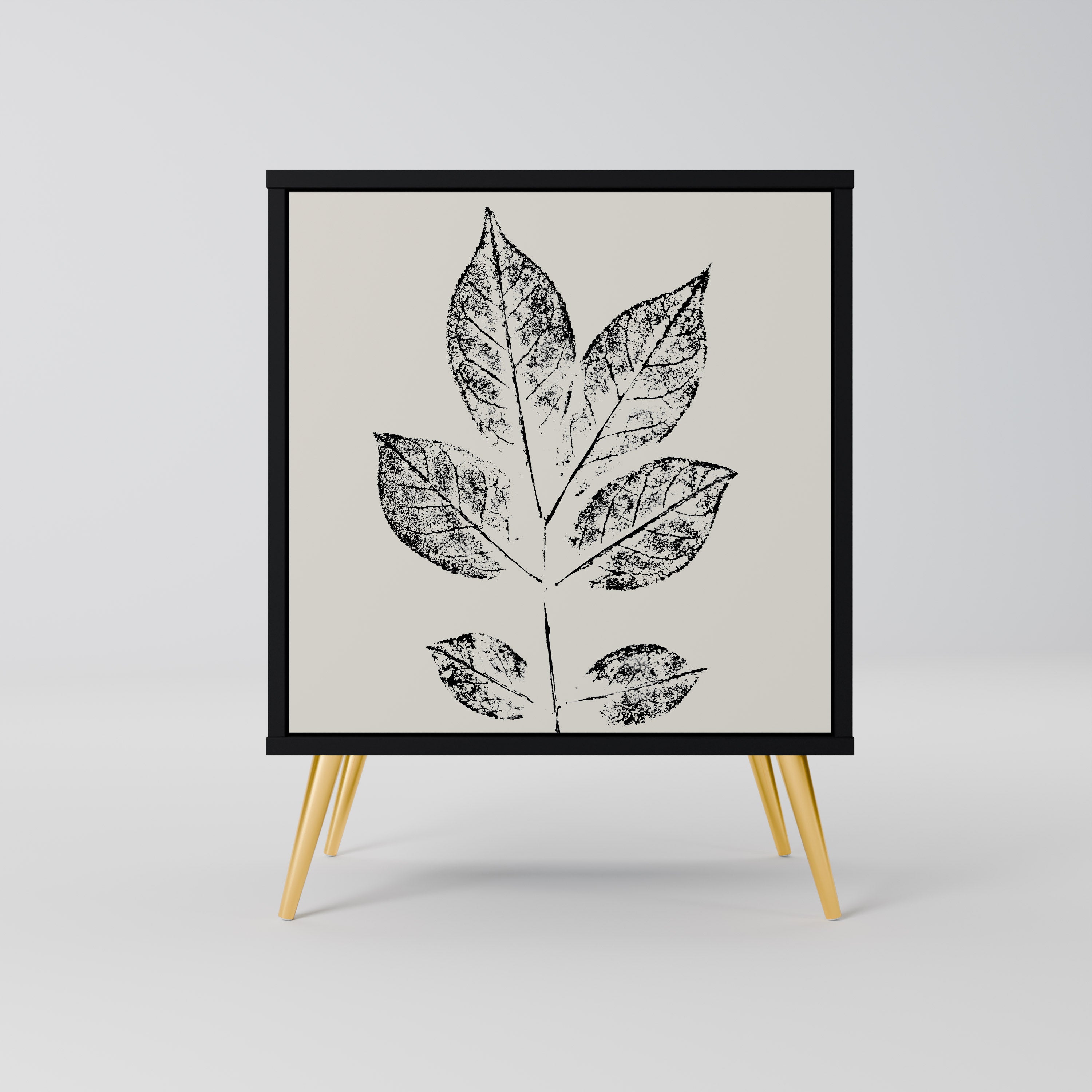 LEAFY STAMPS Komoda 1-drzwiowa korpus Czarny