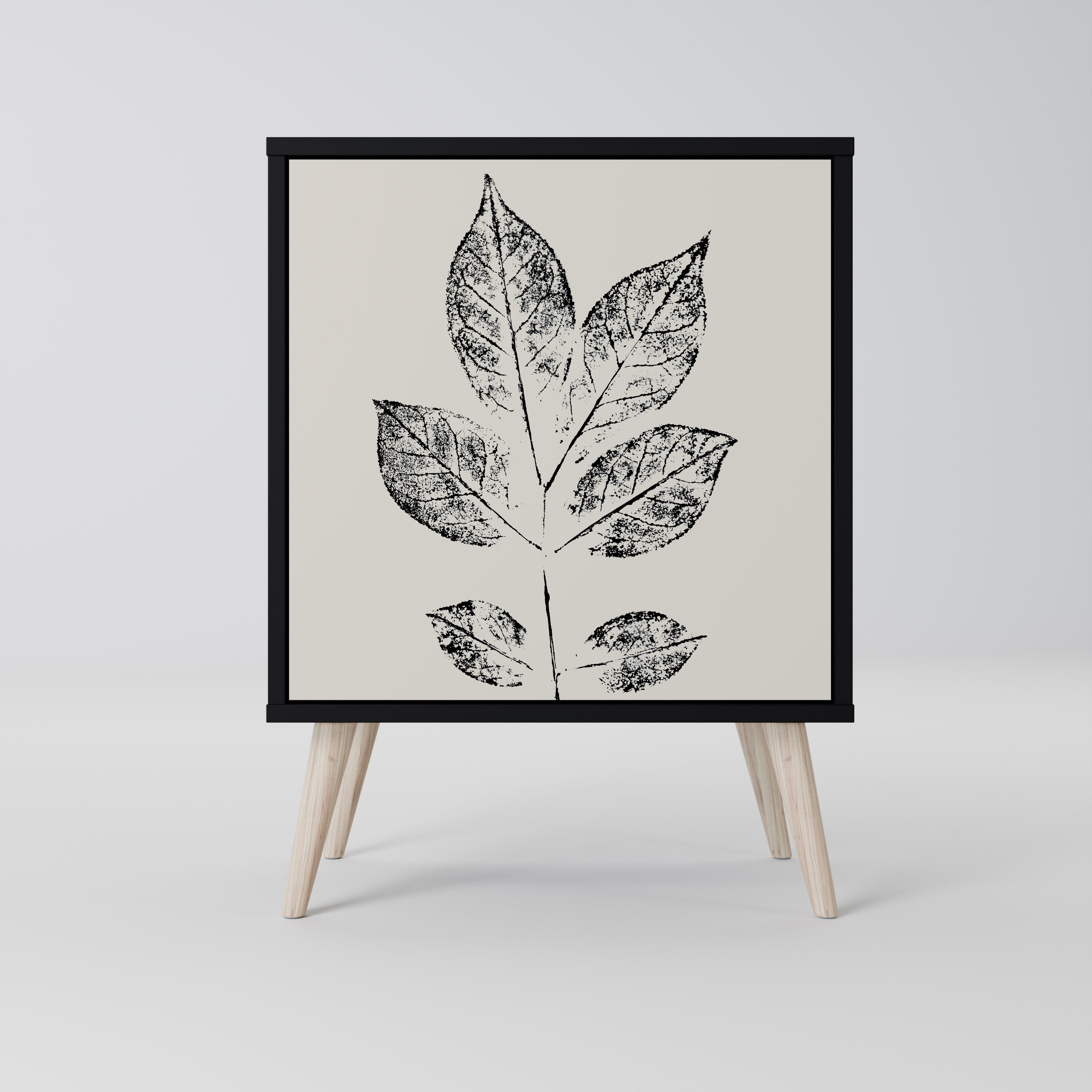 LEAFY STAMPS Komoda 1-drzwiowa korpus Czarny