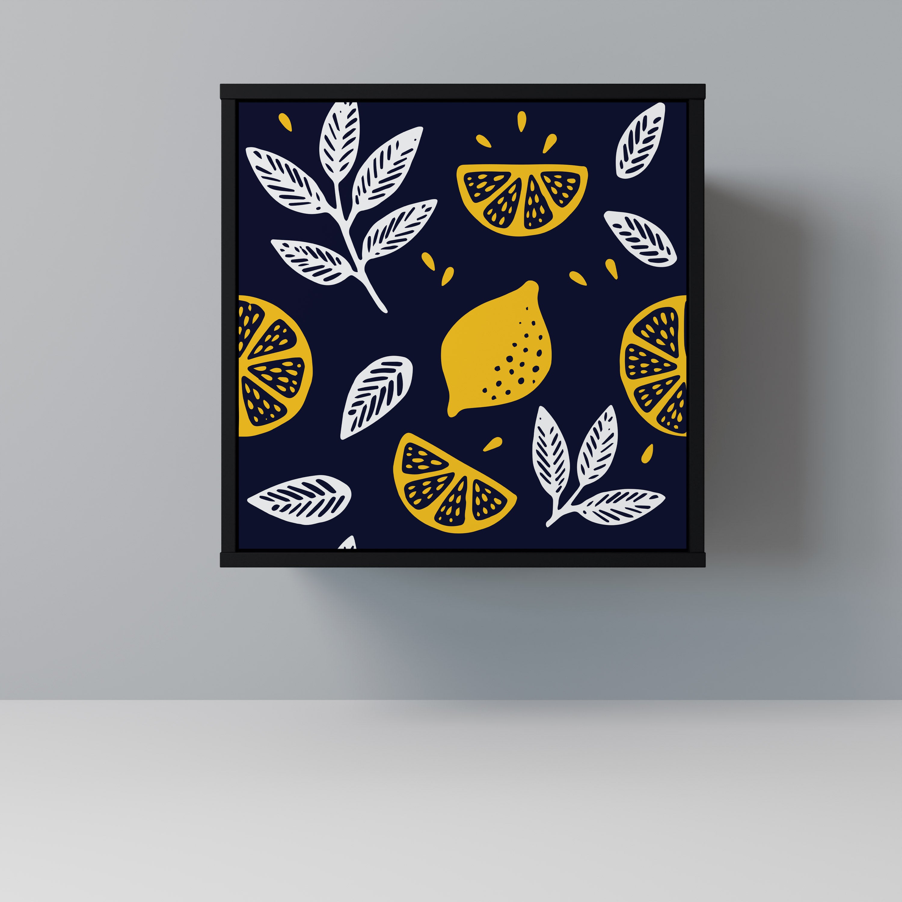 CITRUS BLACK AND WHITE Komoda 1-drzwiowa korpus Czarny