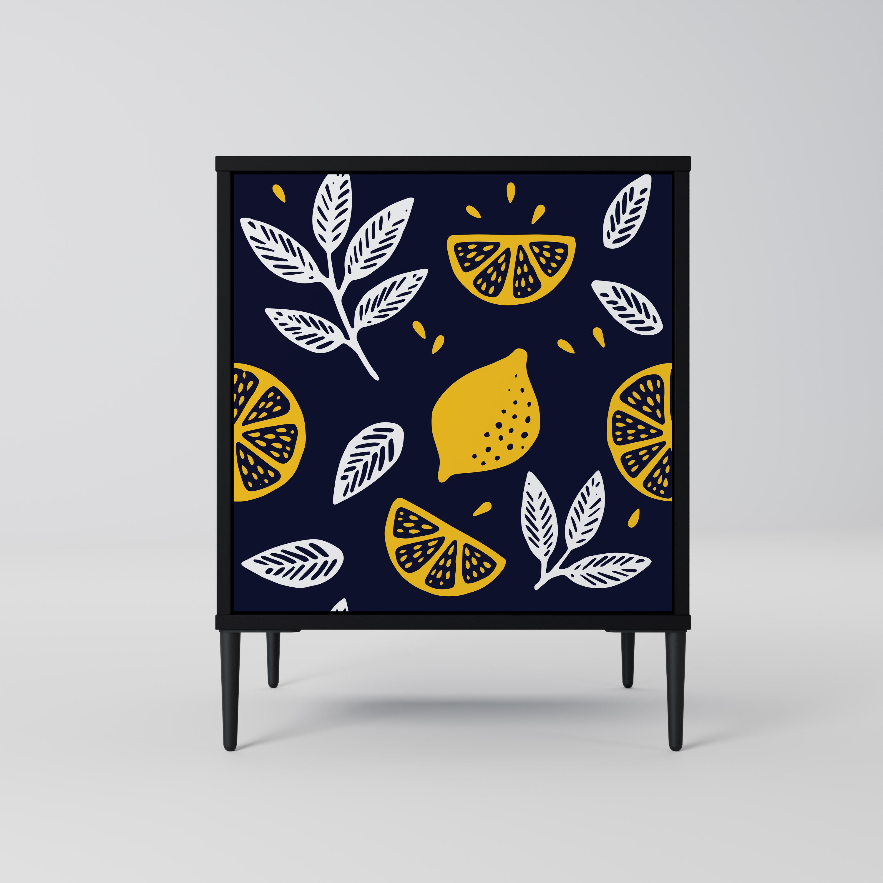 CITRUS BLACK AND WHITE Komoda 1-drzwiowa korpus Czarny