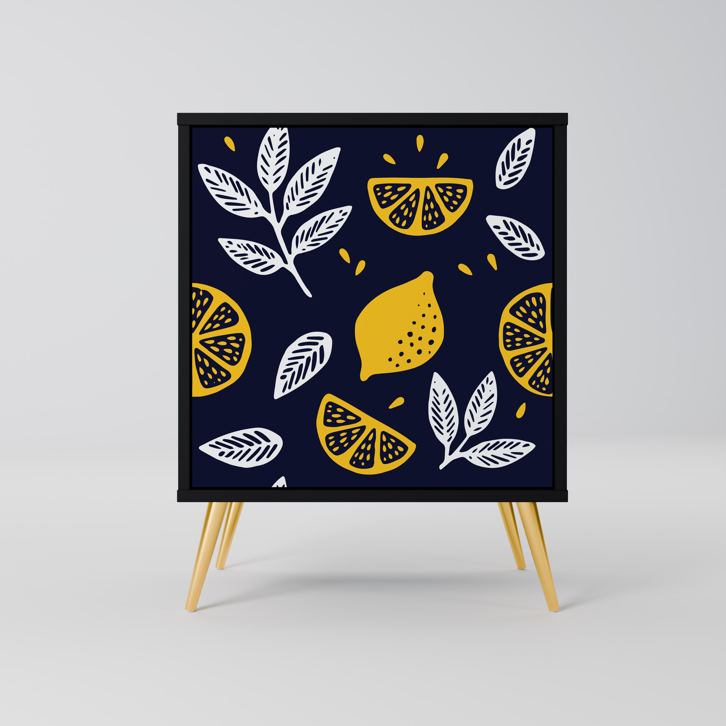 CITRUS BLACK AND WHITE Komoda 1-drzwiowa korpus Czarny