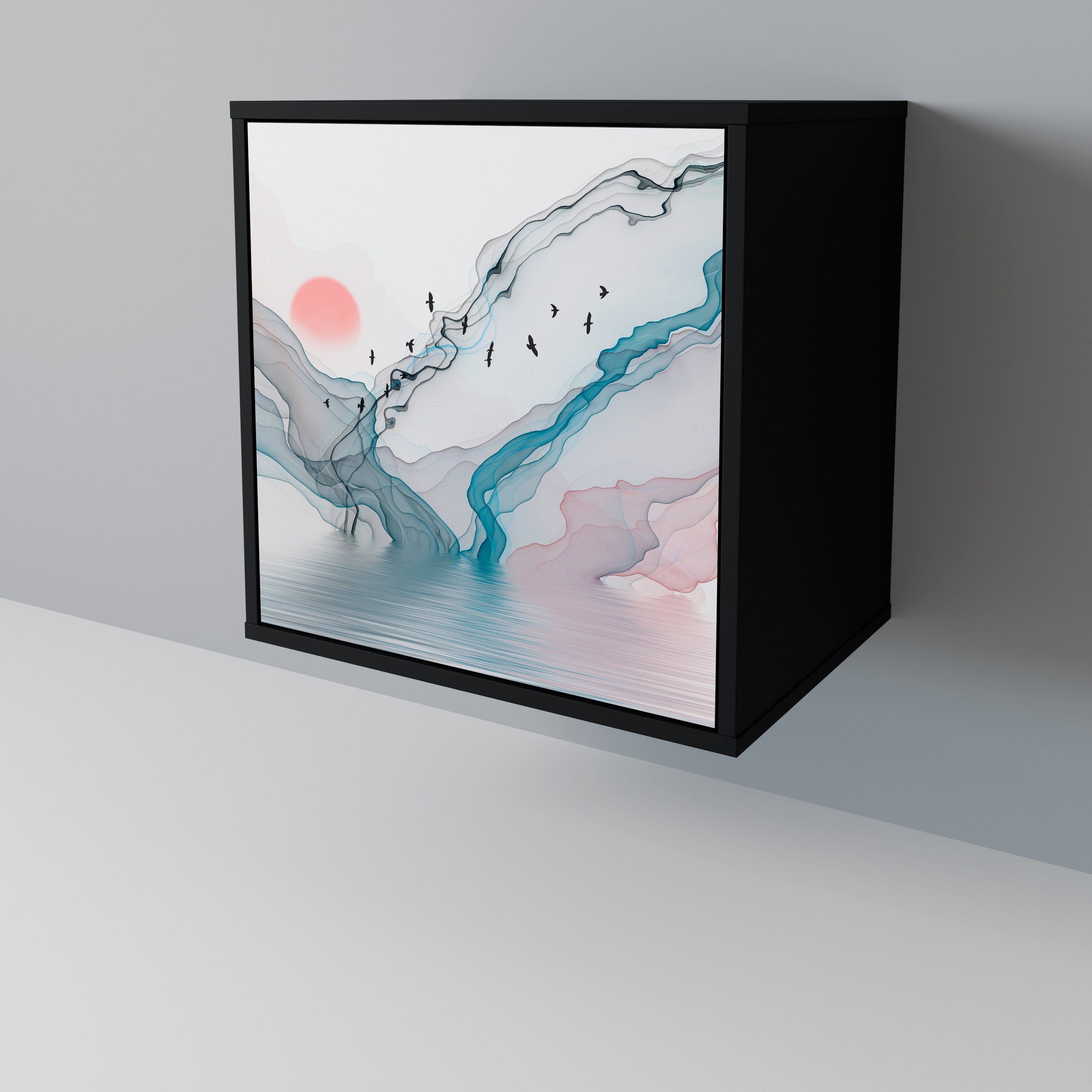 VELVET CROSSING Komoda 1-drzwiowa korpus Czarny