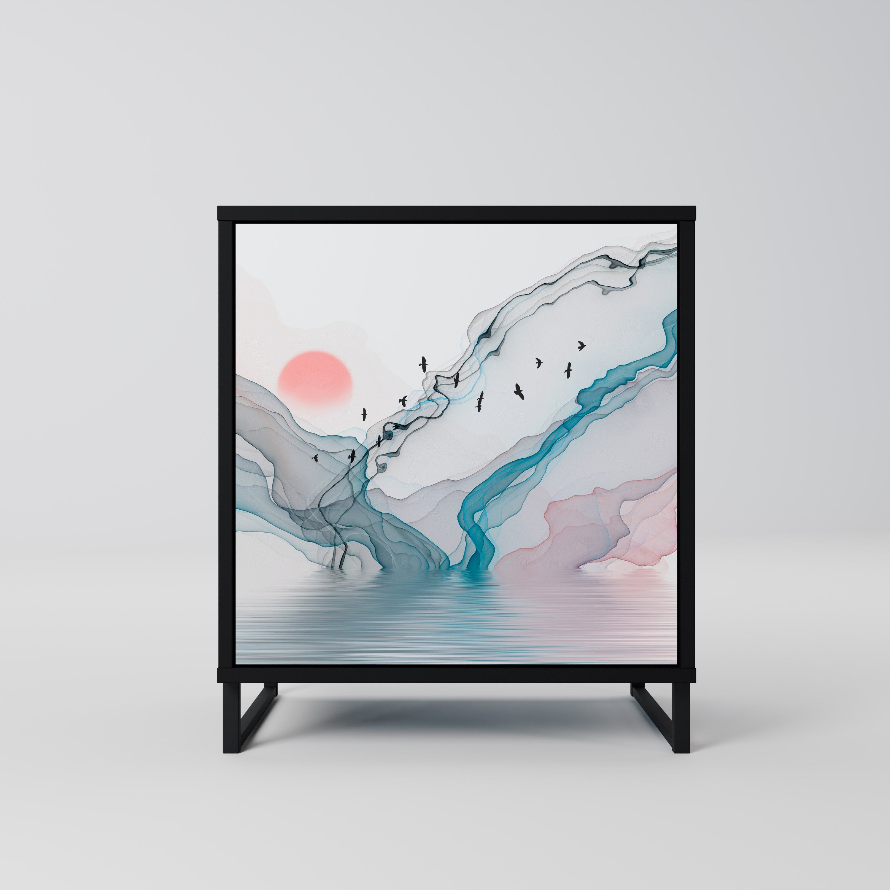 VELVET CROSSING Komoda 1-drzwiowa korpus Czarny