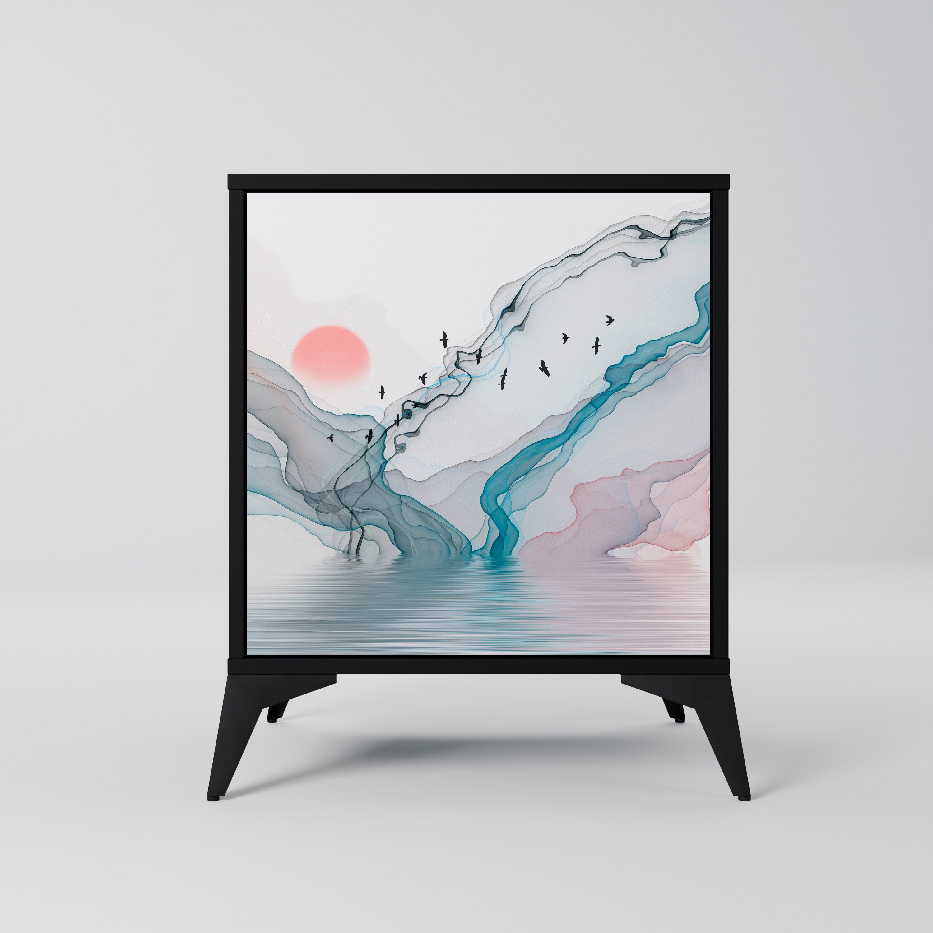 VELVET CROSSING Komoda 1-drzwiowa korpus Czarny