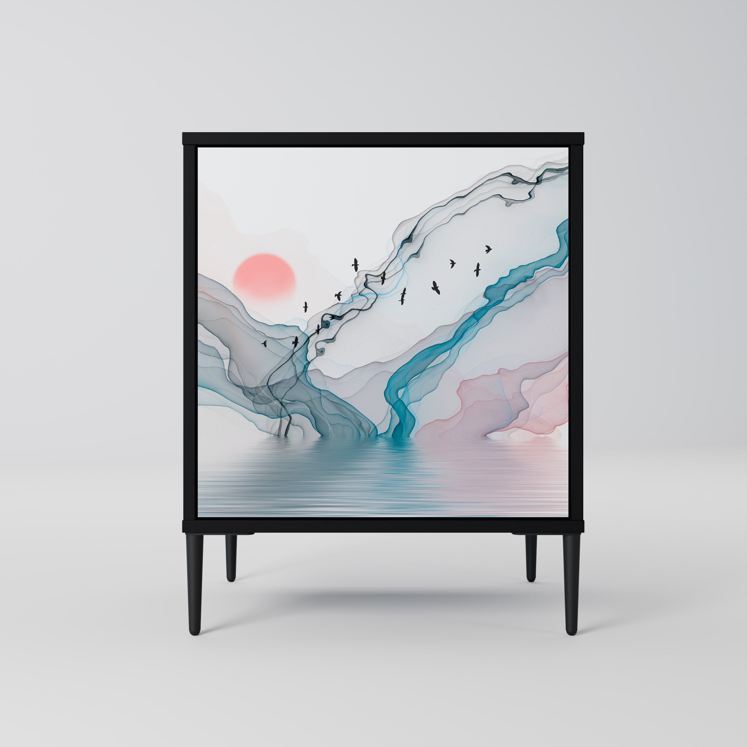 VELVET CROSSING Komoda 1-drzwiowa korpus Czarny