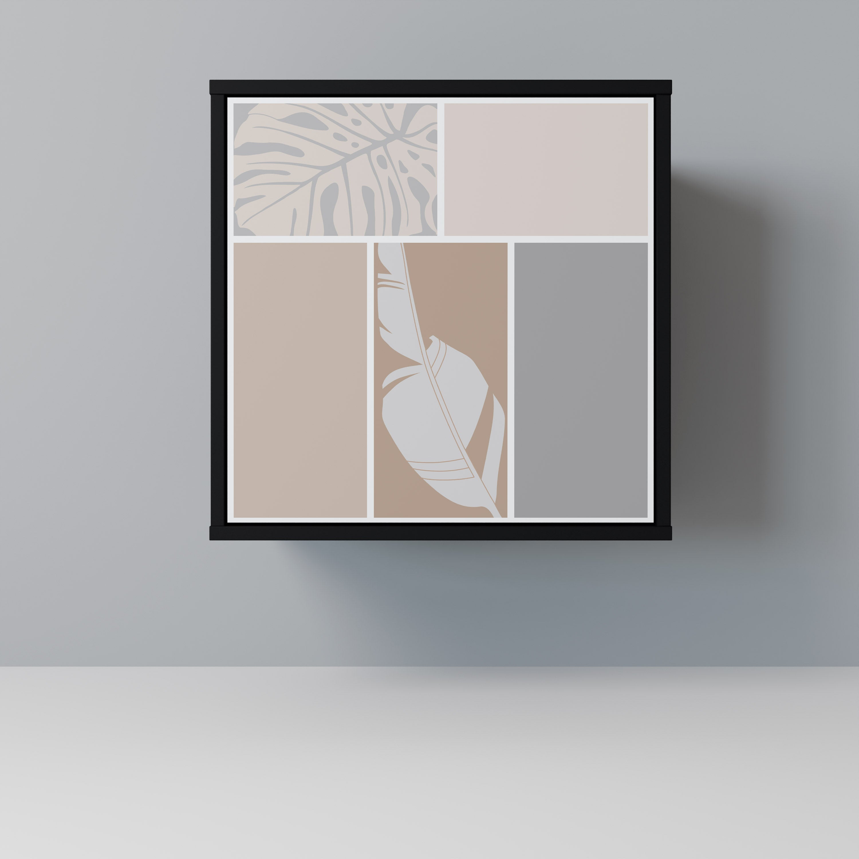 TROPICAL SHAPES Komoda 1-drzwiowa korpus Czarny