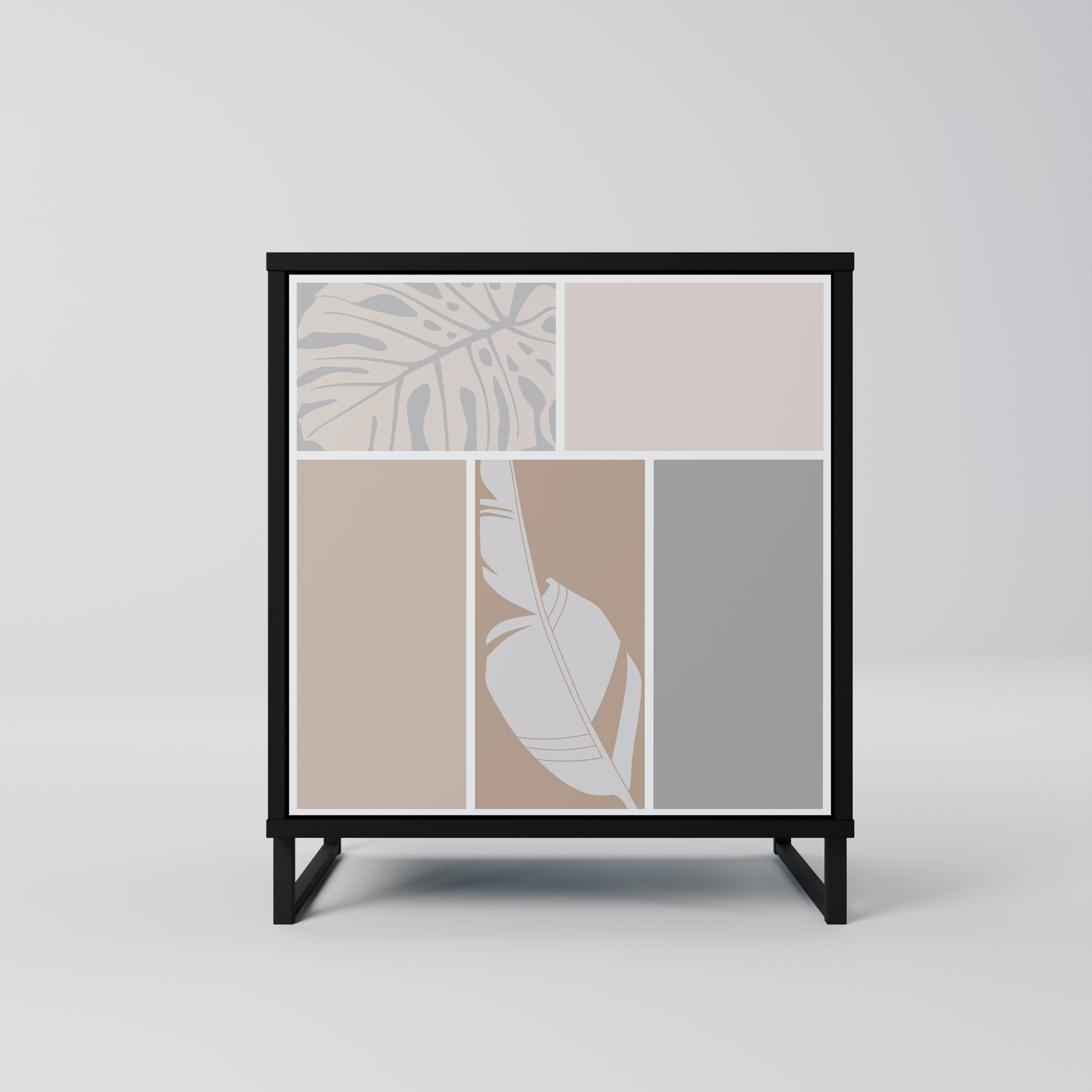 TROPICAL SHAPES Komoda 1-drzwiowa korpus Czarny