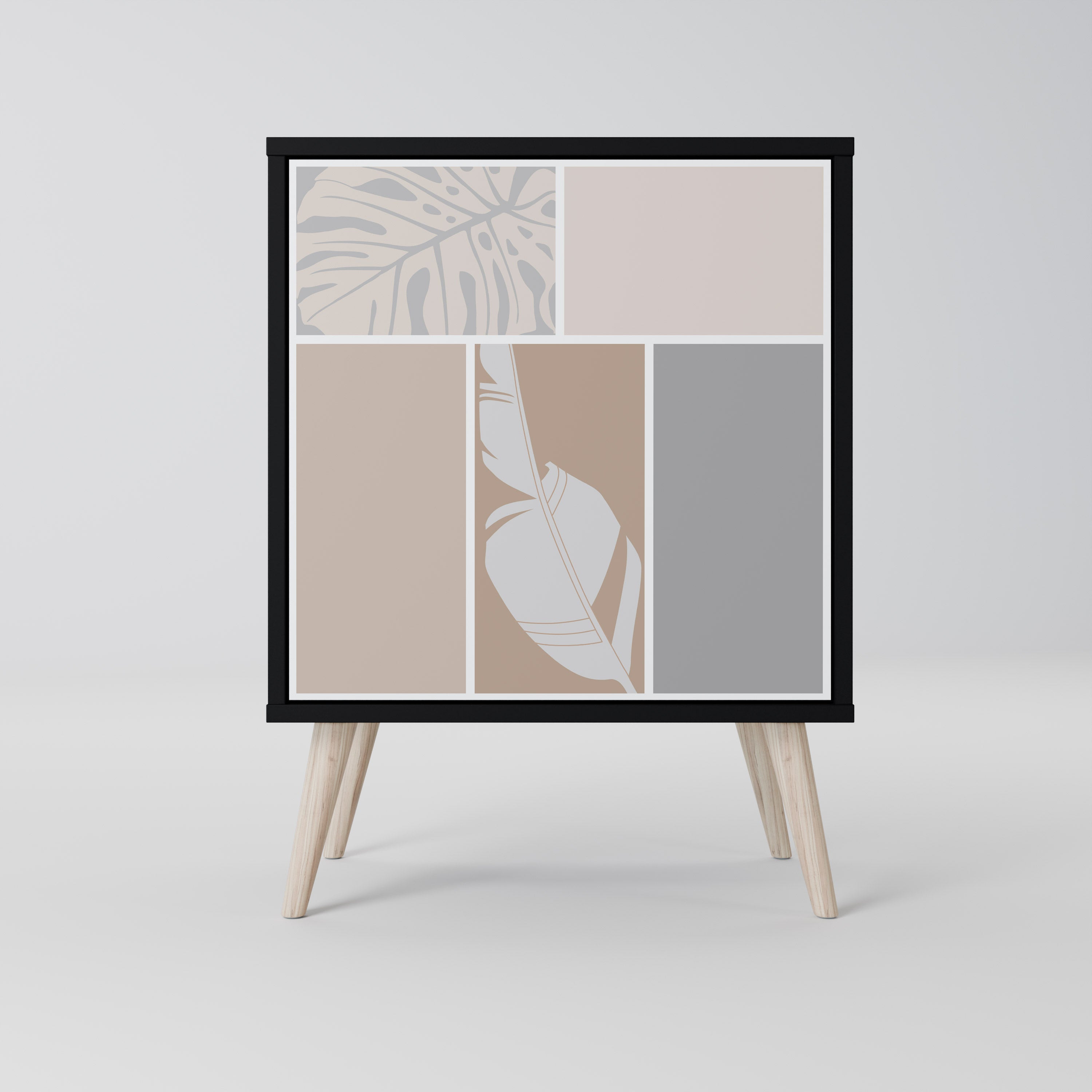 TROPICAL SHAPES Komoda 1-drzwiowa korpus Czarny