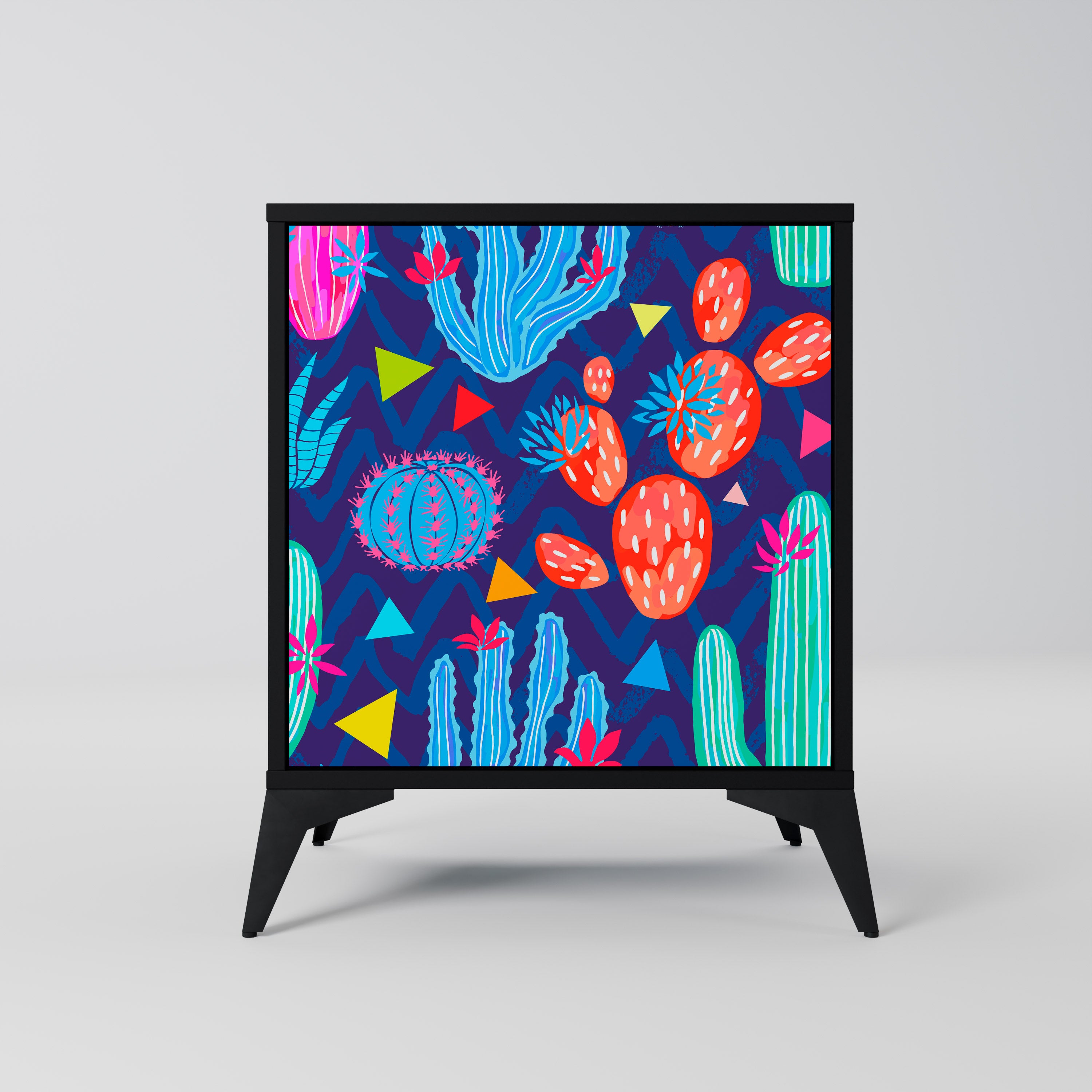 CACTUS VIBES Komoda 1-drzwiowa korpus Czarny