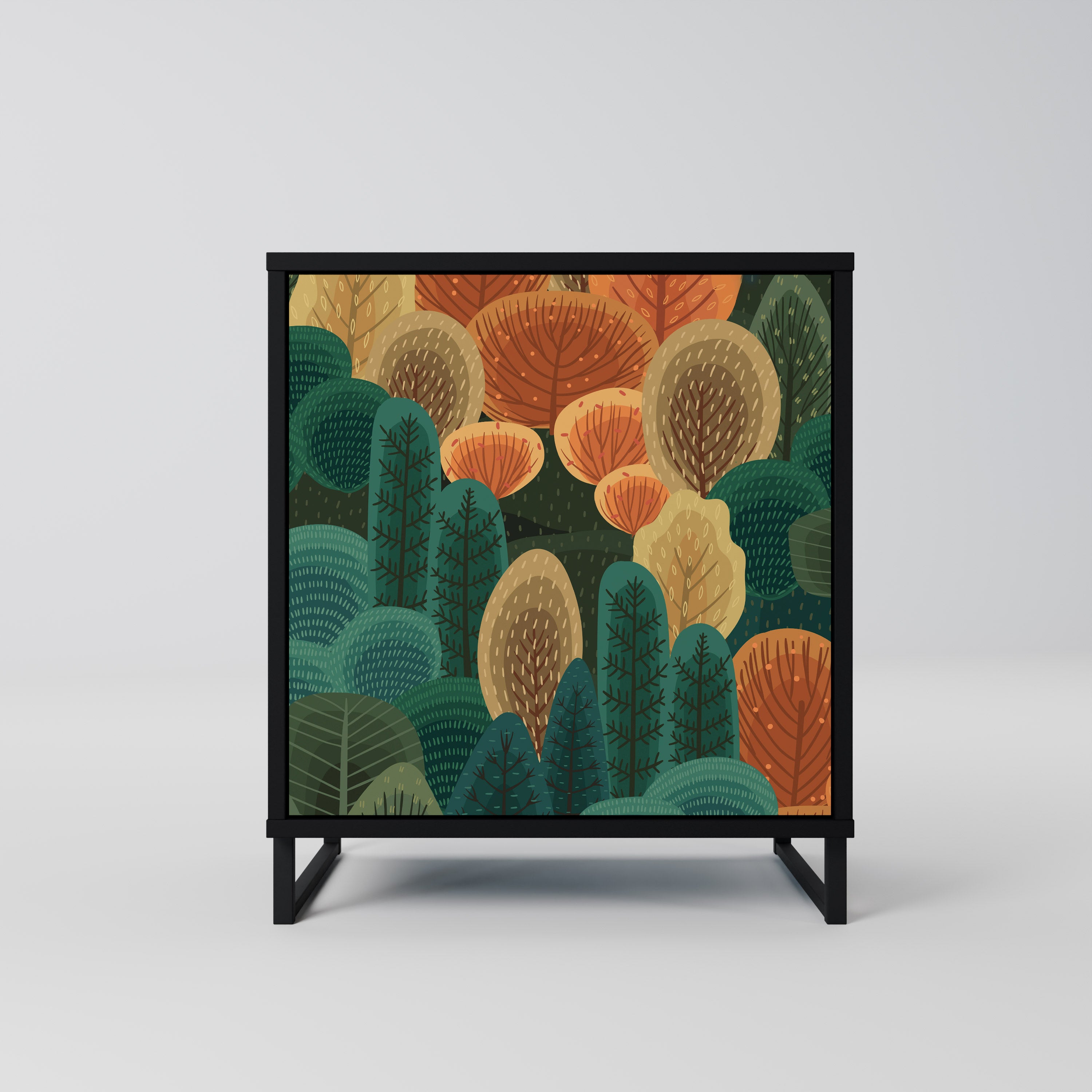 AUTUMN KALEIDOSCOPE Komoda 1-drzwiowa korpus Czarny